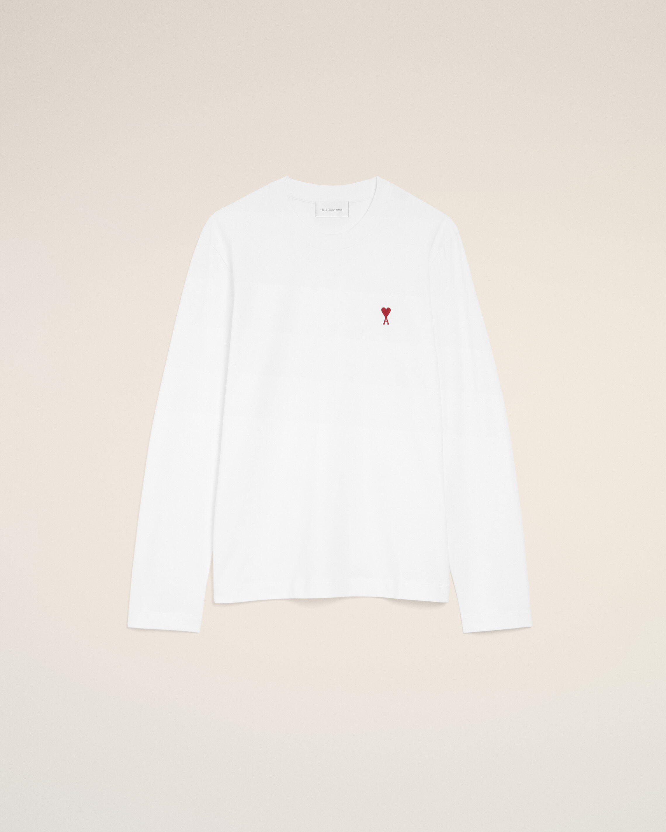 Ami Paris Unisex - White Cotton Red Ami De Coeur Longlseeves Tshirt White - Xl