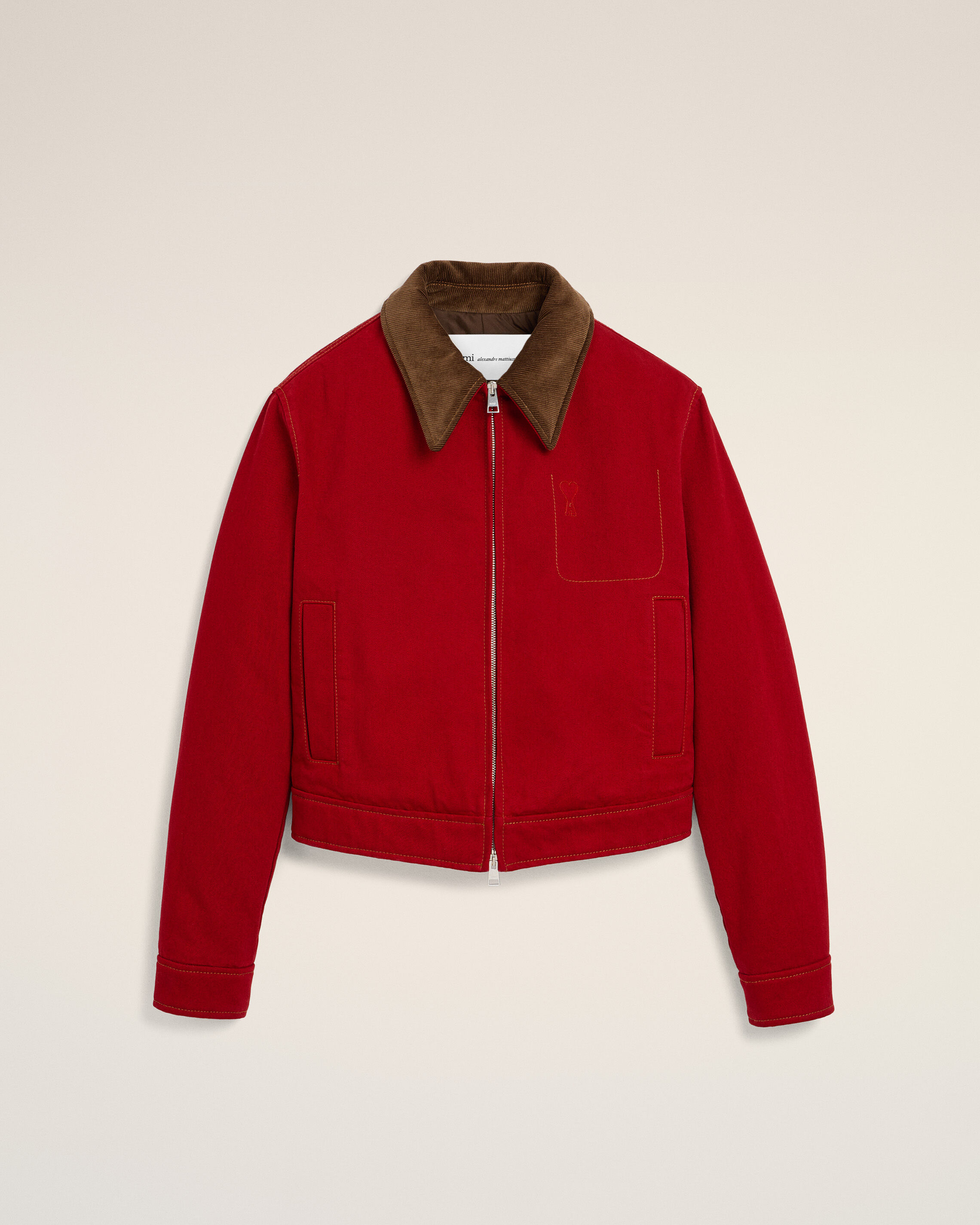 Ami Paris Donna Rosso Giacche, M, New, - Immagine 3
