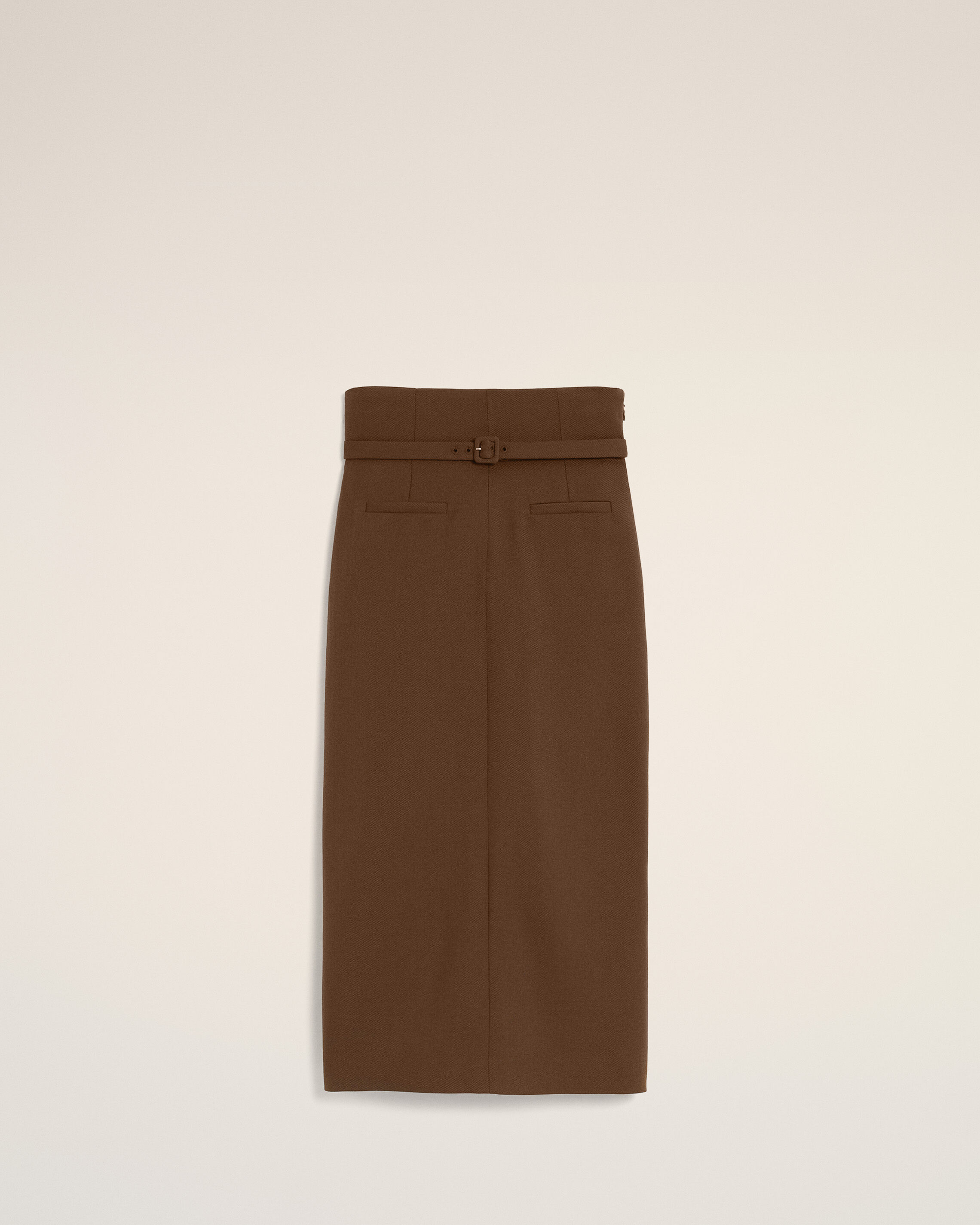 Ami Paris Donna Marrone - Gonna Midi Con Cintura - Skirts - L - Immagine 2