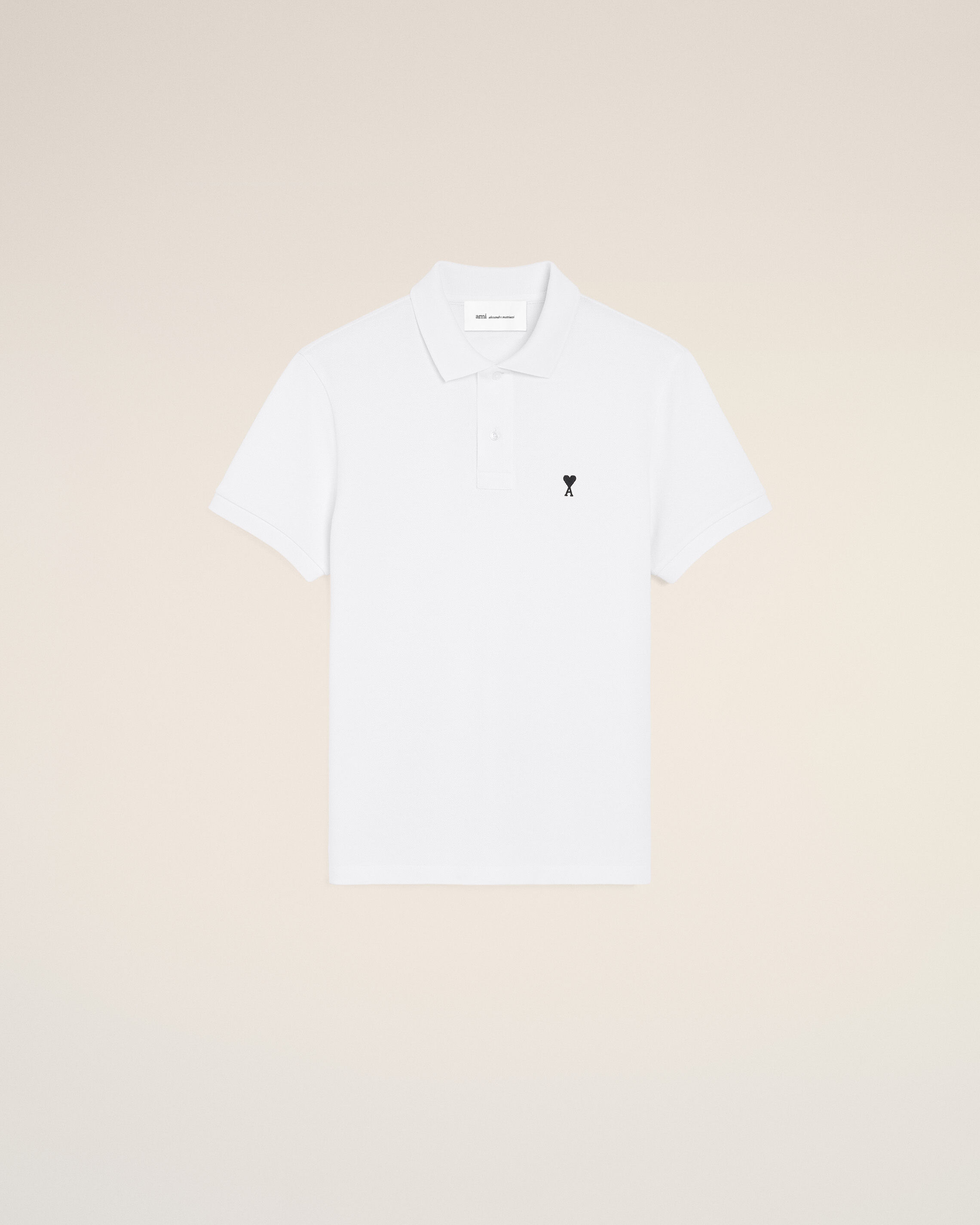 Ami Paris - White Cotton Short Sleeves Ami De Coeur Polo Shirt White - L - For Men