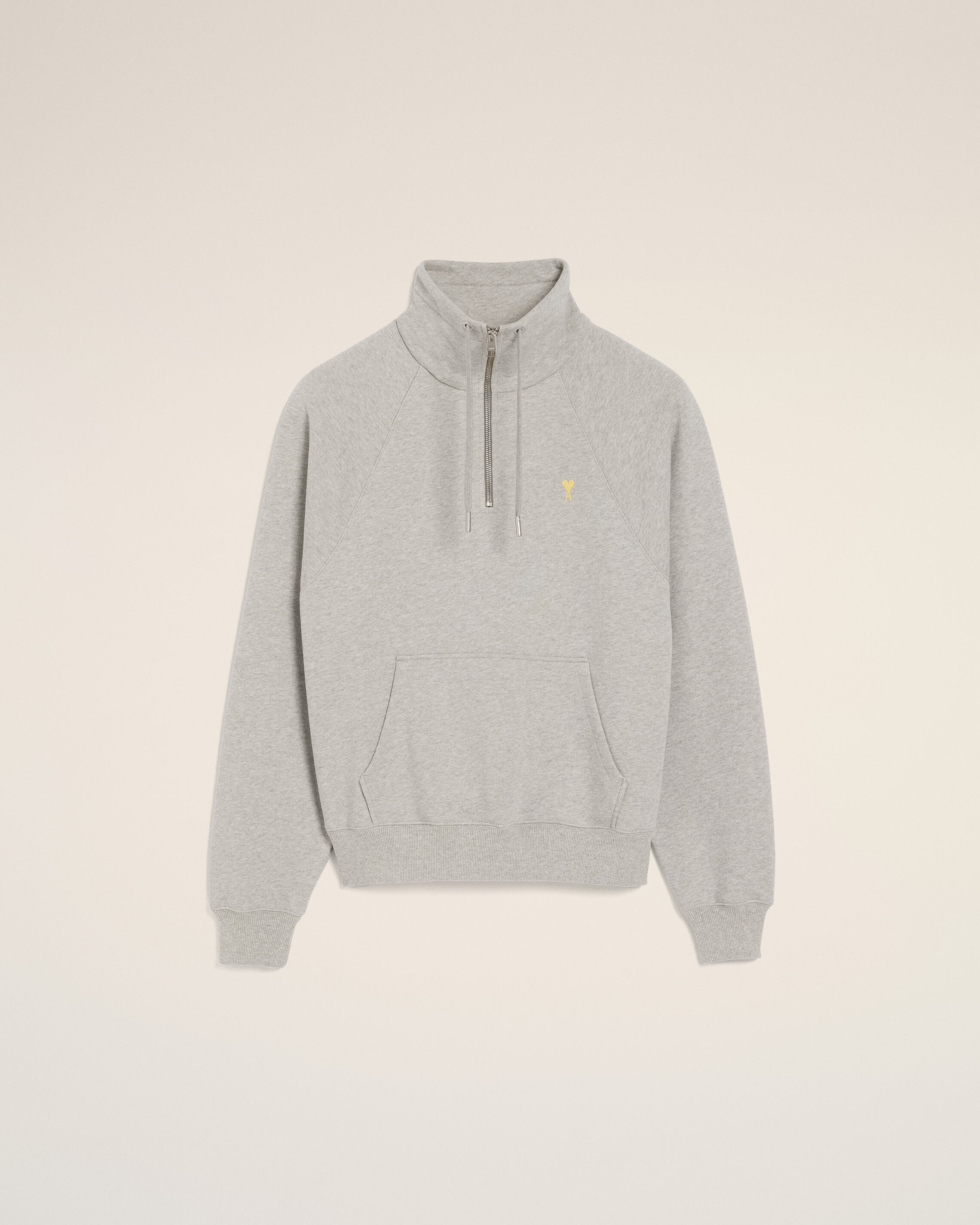 Ami Paris - Grey Cotton Ami De Coeur Sweatshirt Grey - For Small Mainmaterial:cotton Ribbedcollar:cottonelastane,Mainmaterial:cotton Ribbedcollar:cottonelastane Men's