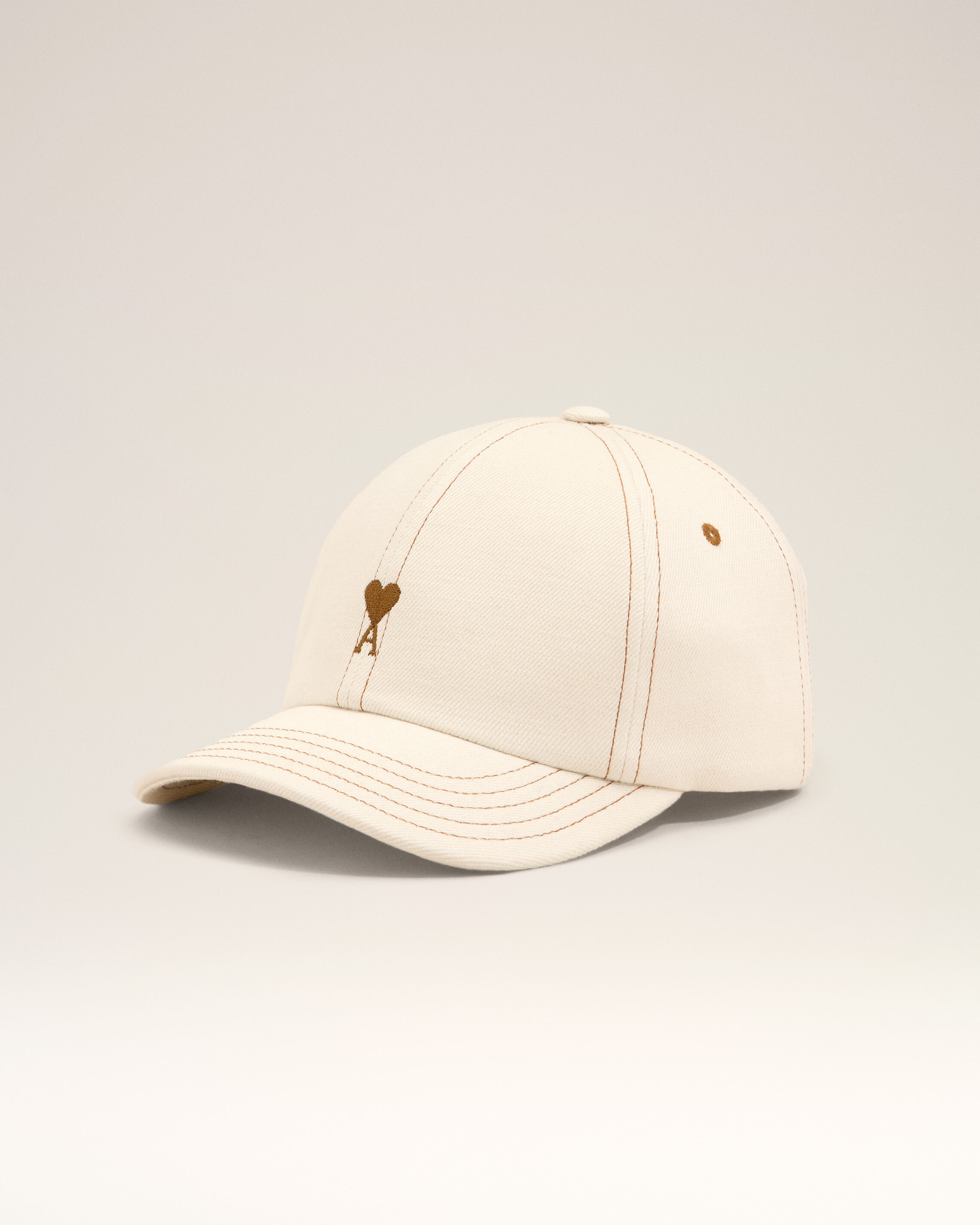 Ami Paris - White Cotton Cap With Ami De Coeur White - Os - Small Mainmaterial:cotton Frontlining:viscose Backlining:cotton,Mainmaterial:cotton Frontlining:viscose Backlining:cotton Unisex