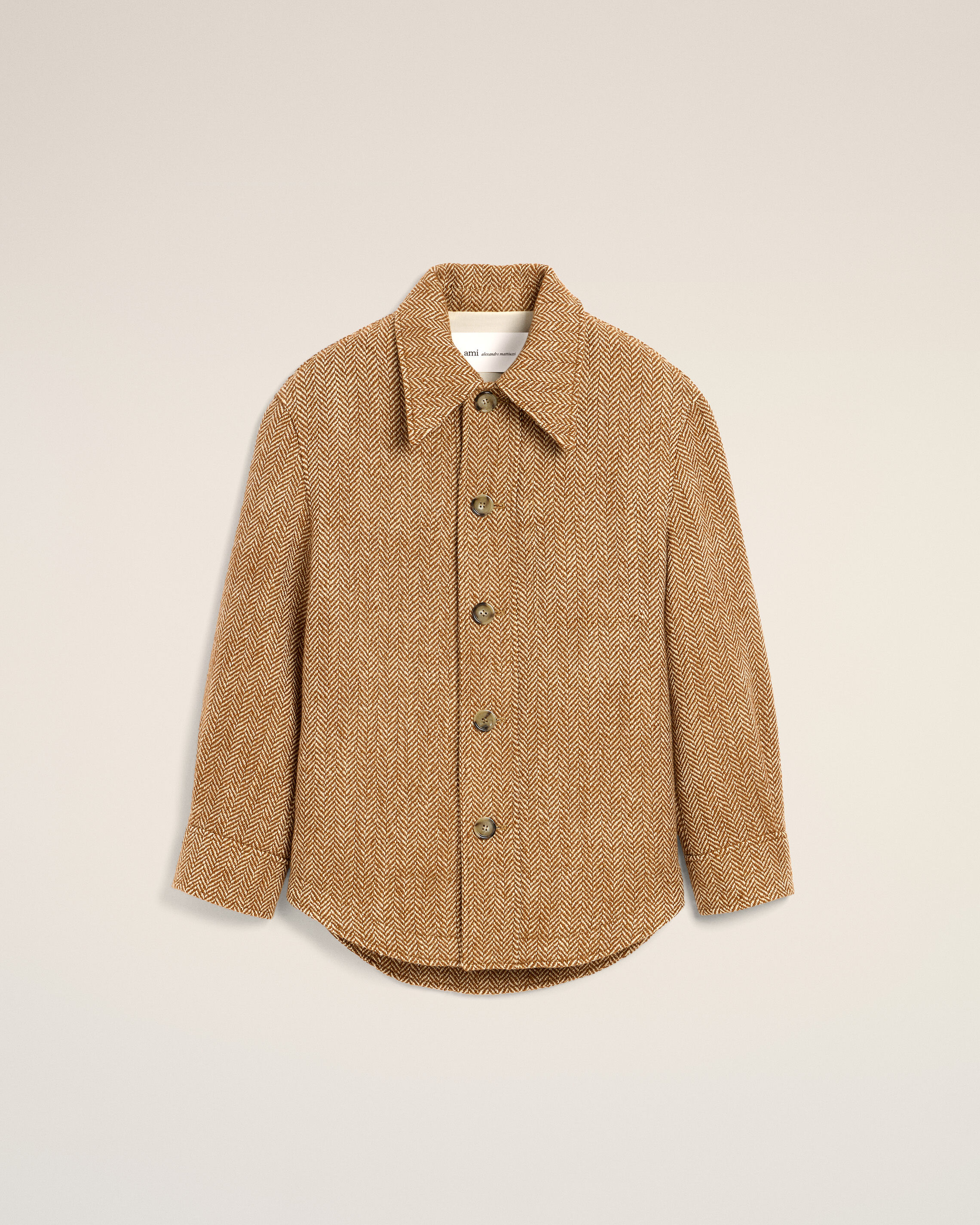 Ami Paris Uomo Marrone - Cappotto Monopetto - Coats - S - Immagine 3