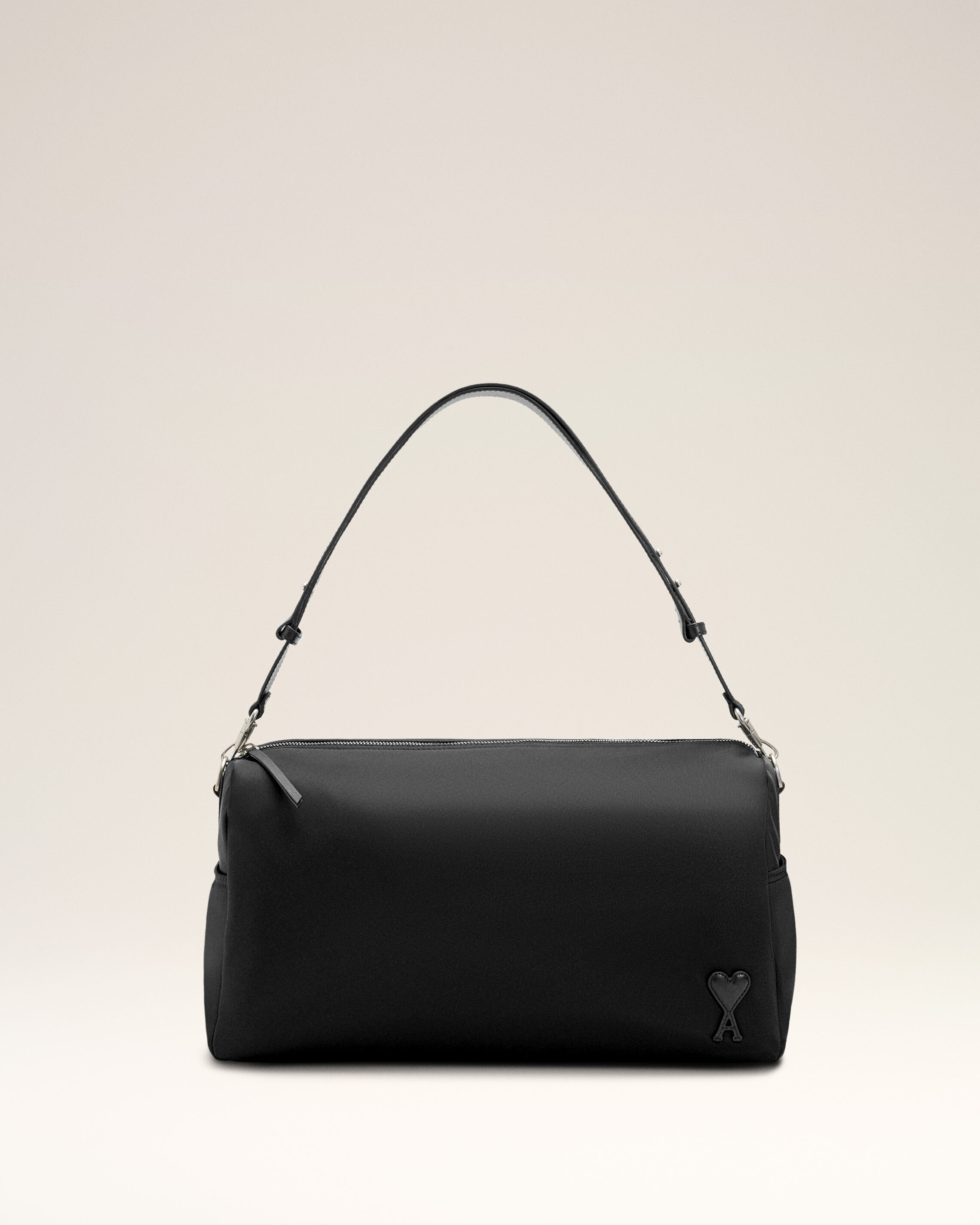 Ami Paris - Black Nylon Marcel Bag Black - Os - Small Leather,Leather Unisex