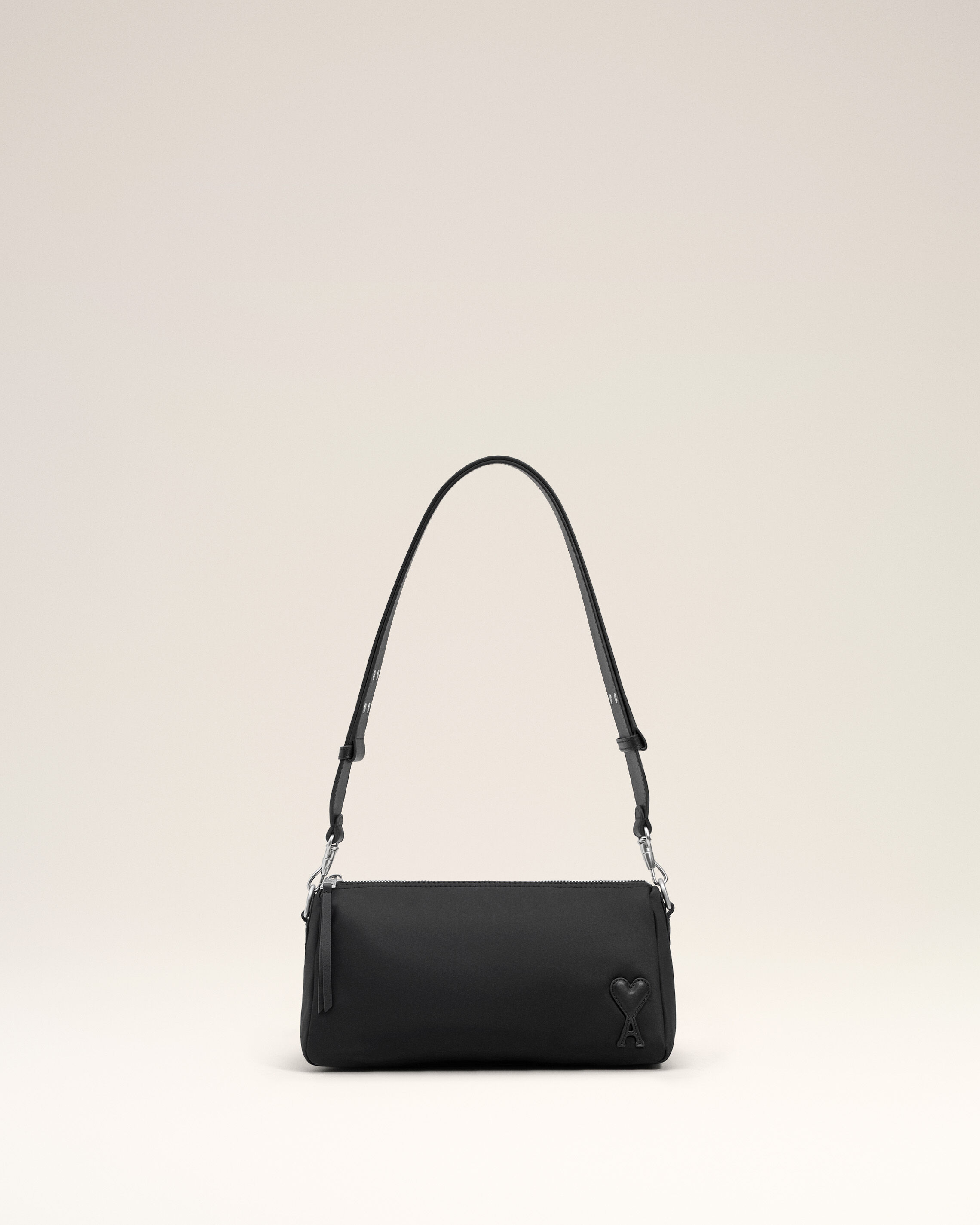 Ami Paris - Black Nylon Marcel Bag Black - Os - Small Leather,Leather Unisex