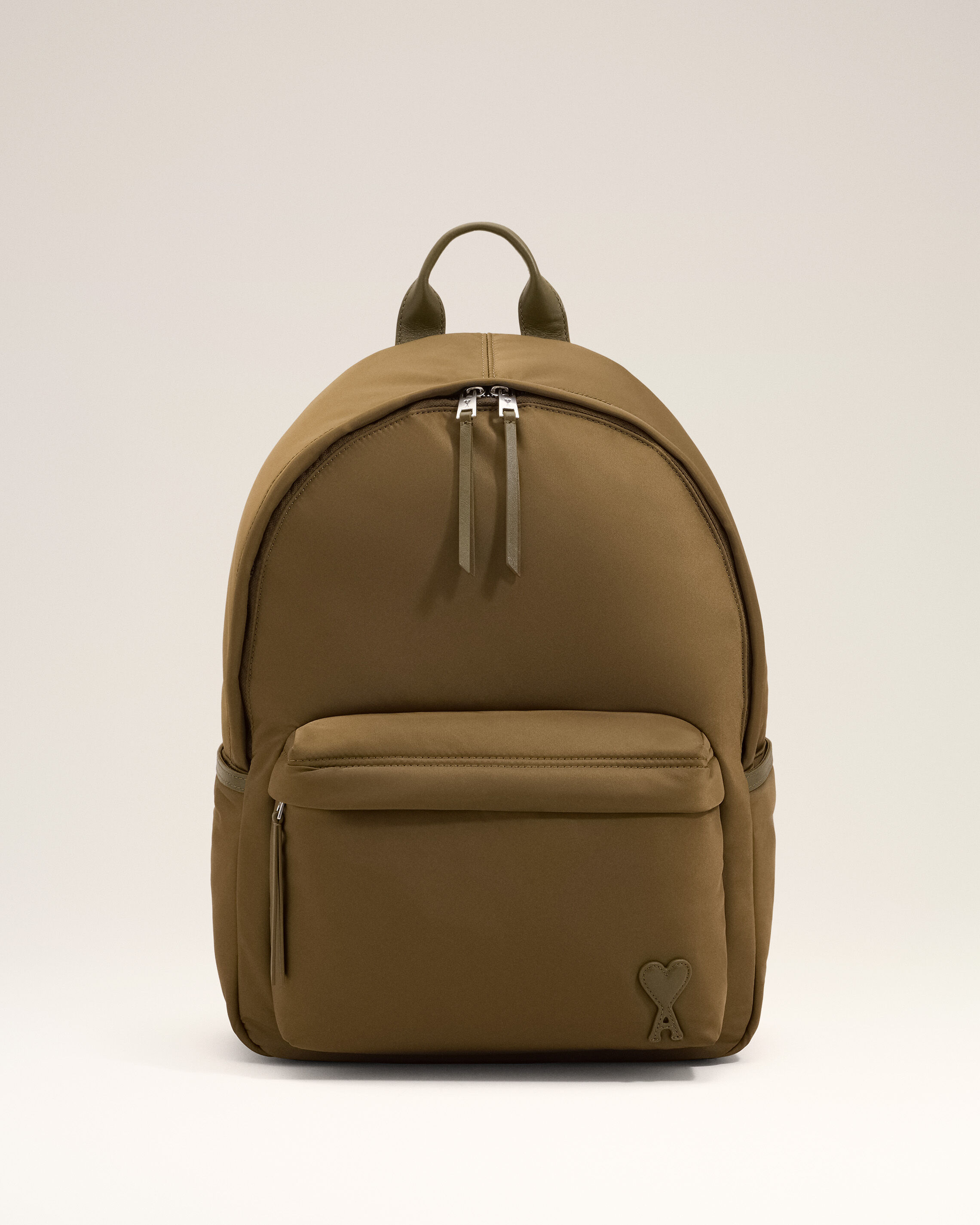 Ami Paris Unisex - Brown Nylon Marcel Backpack Brown - Size: Os
