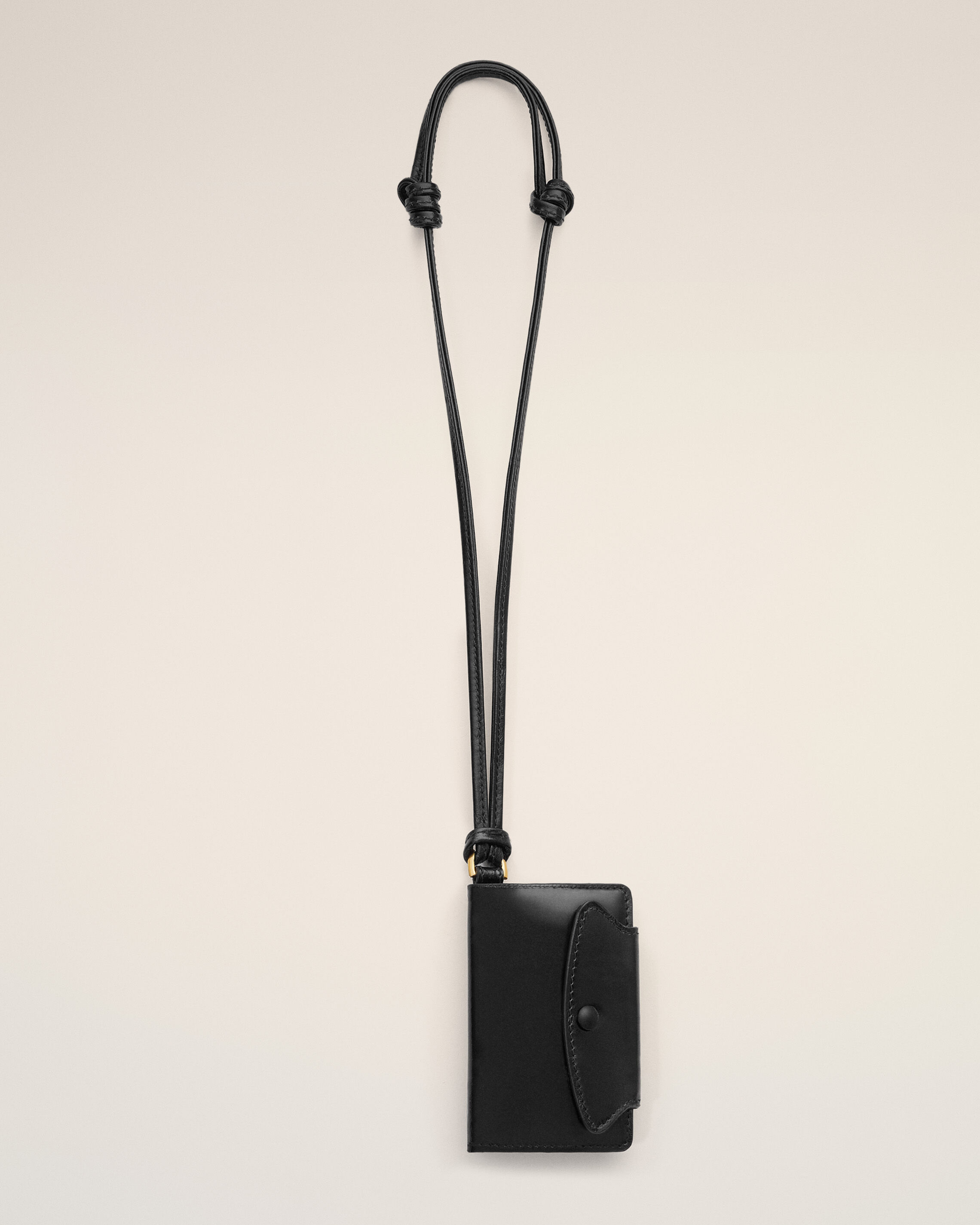 Ami Paris Unisex - Black Mimi Cow Leather Notebook Holder Black - Size: Os