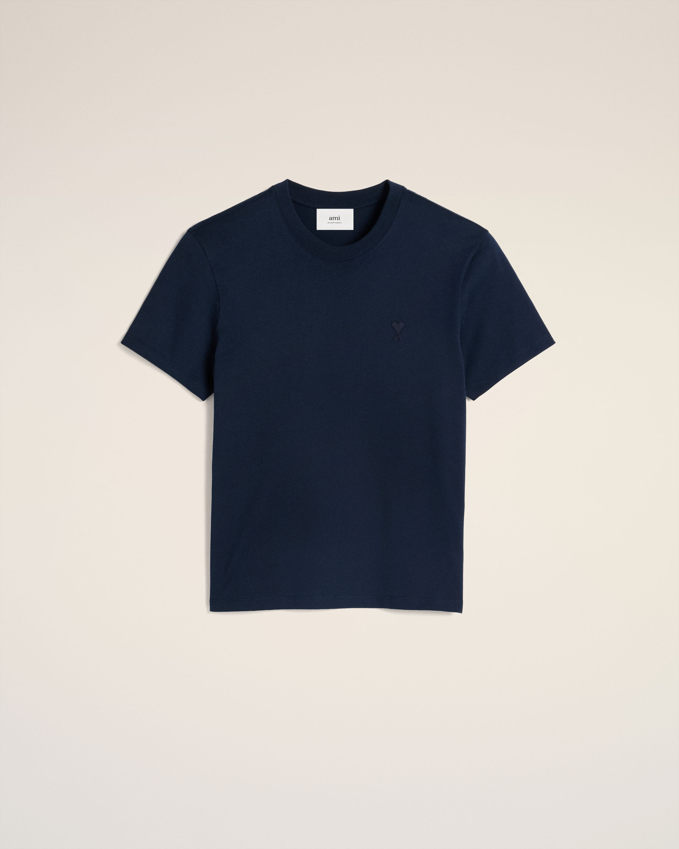Ami Paris - Navy Cotton Ami De Coeur T-Shirt Blue - Extra Small Cotton,Cotton Unisex