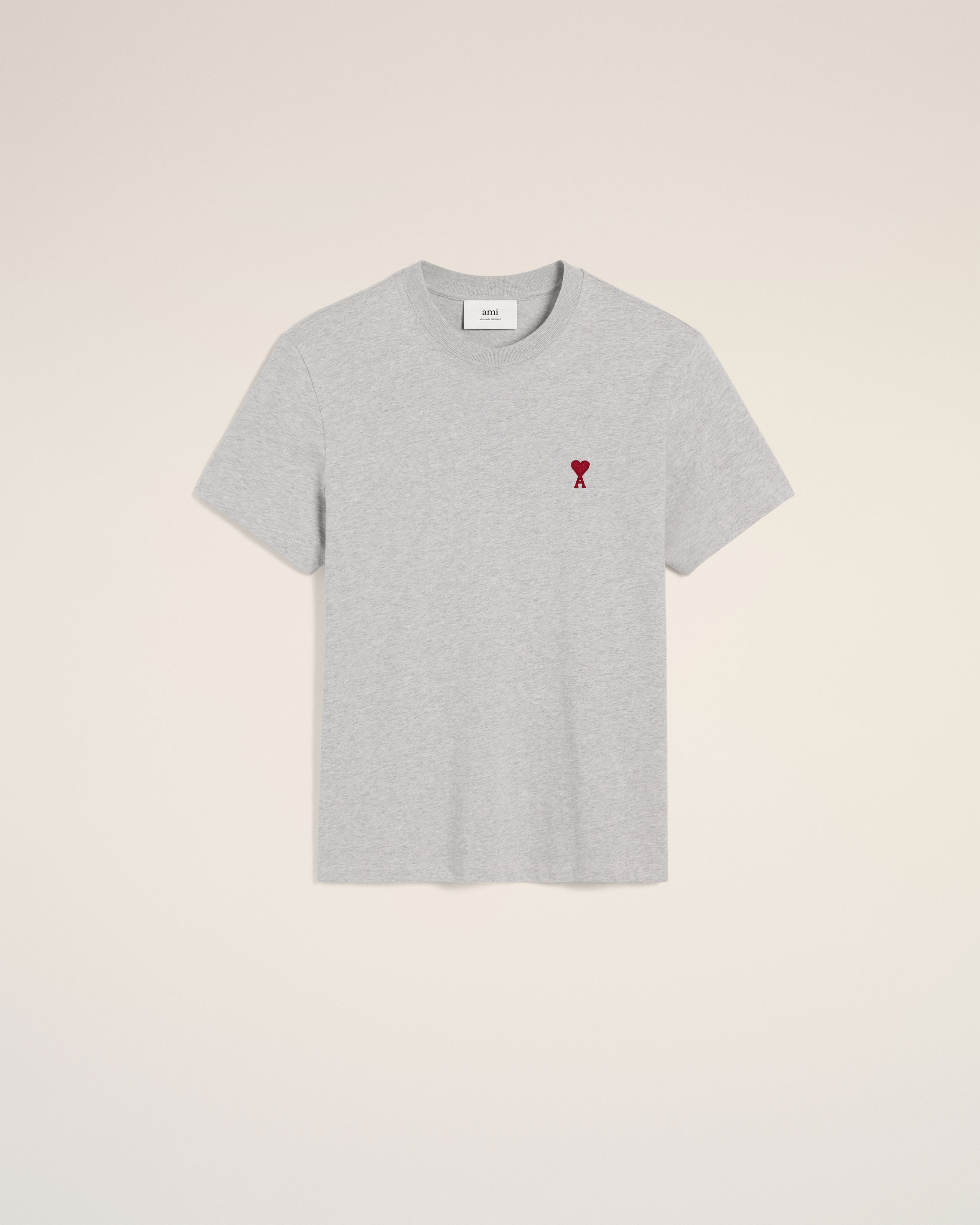 Ami Paris - Grey Cotton Ami De Coeur T-Shirt Grey - Medium Cotton,Cotton Unisex