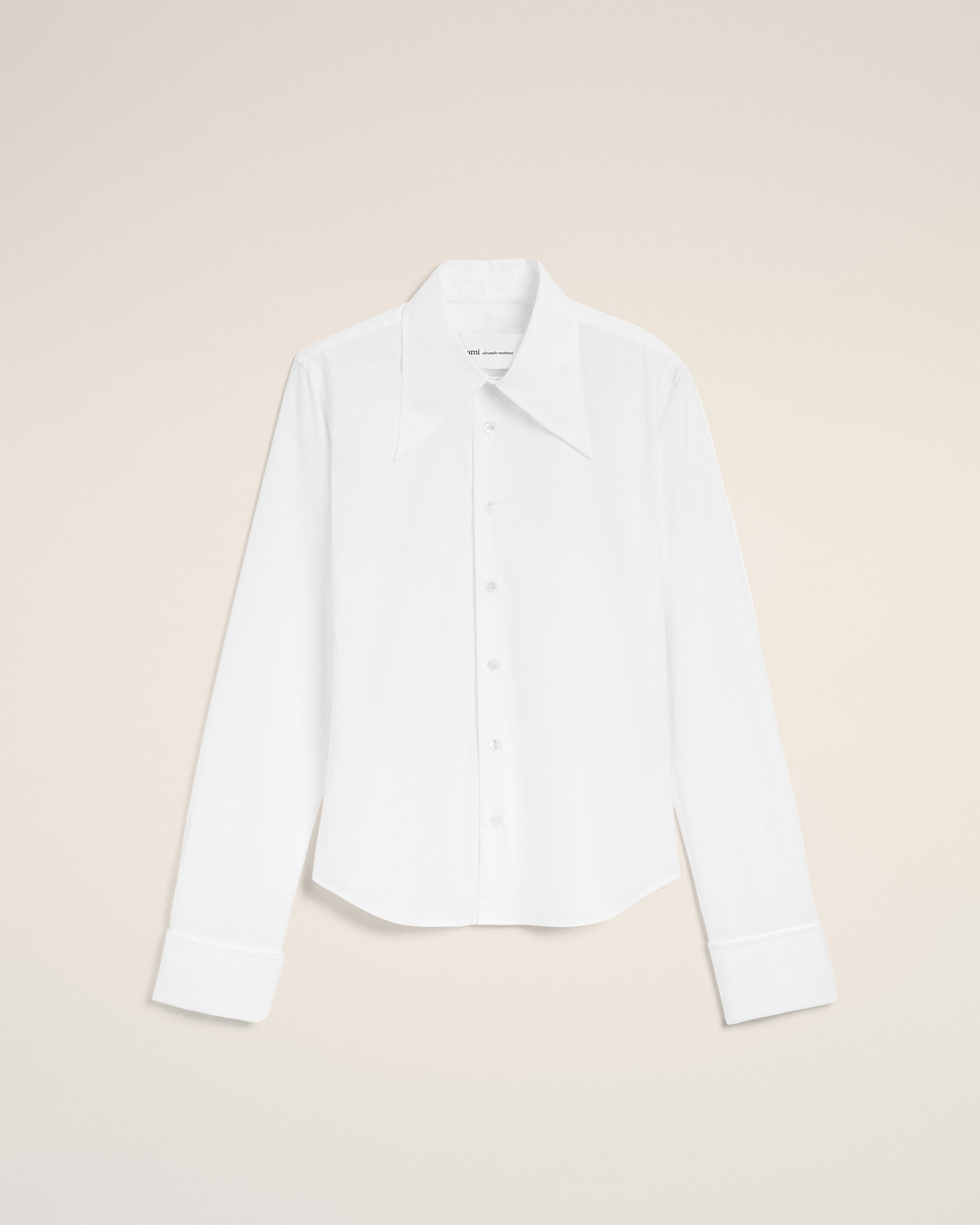 Ami Paris - White Blended Silk Sharp Collar Adjusted Shirt White - 36 - For Women