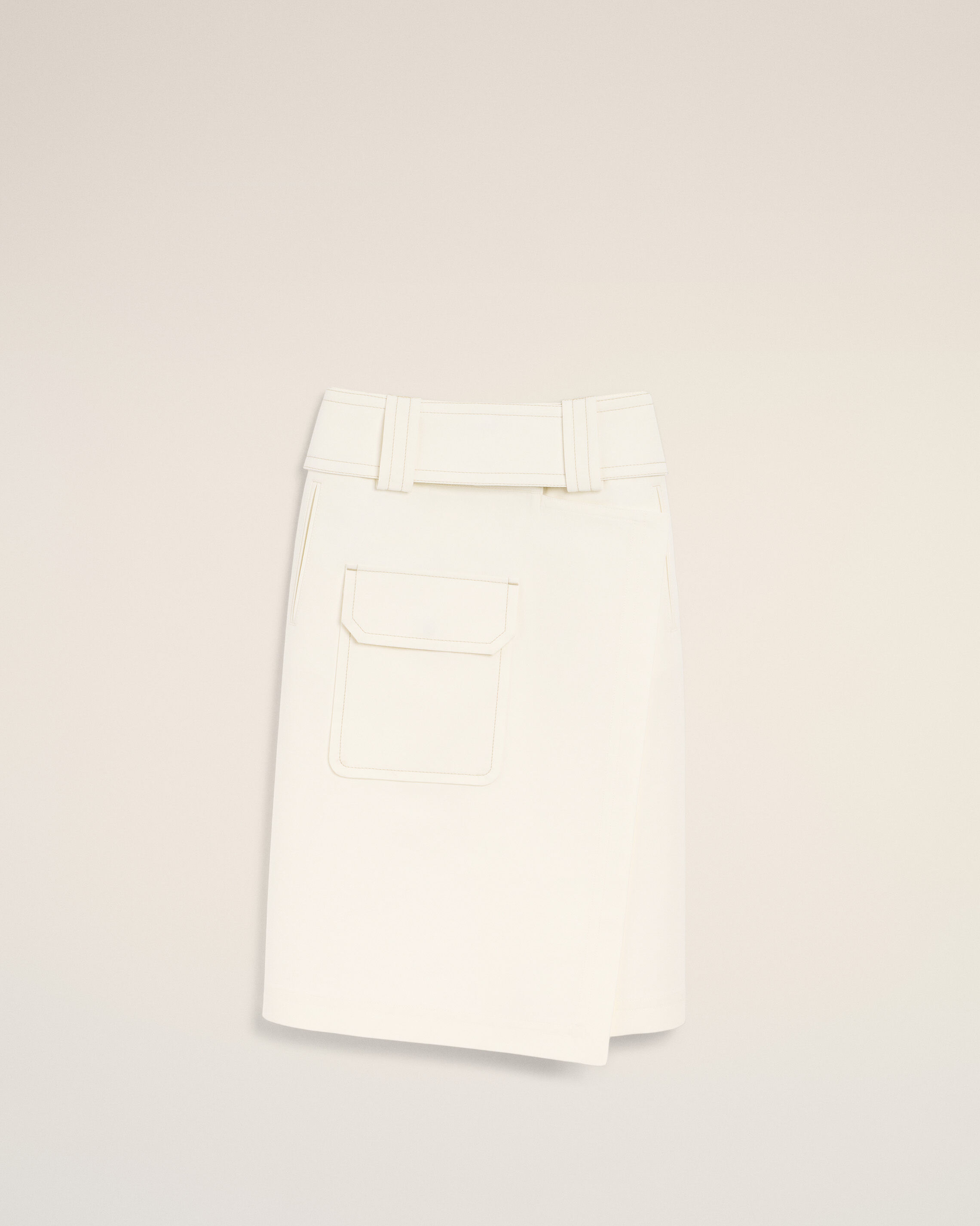 Ami Paris - White Cotton Wrap Skirt White - For Small Mainmaterial:cotton Pocketlining:polyester/Cotton,Mainmaterial:cotton Pocketlining:polyester/Cotton Women's
