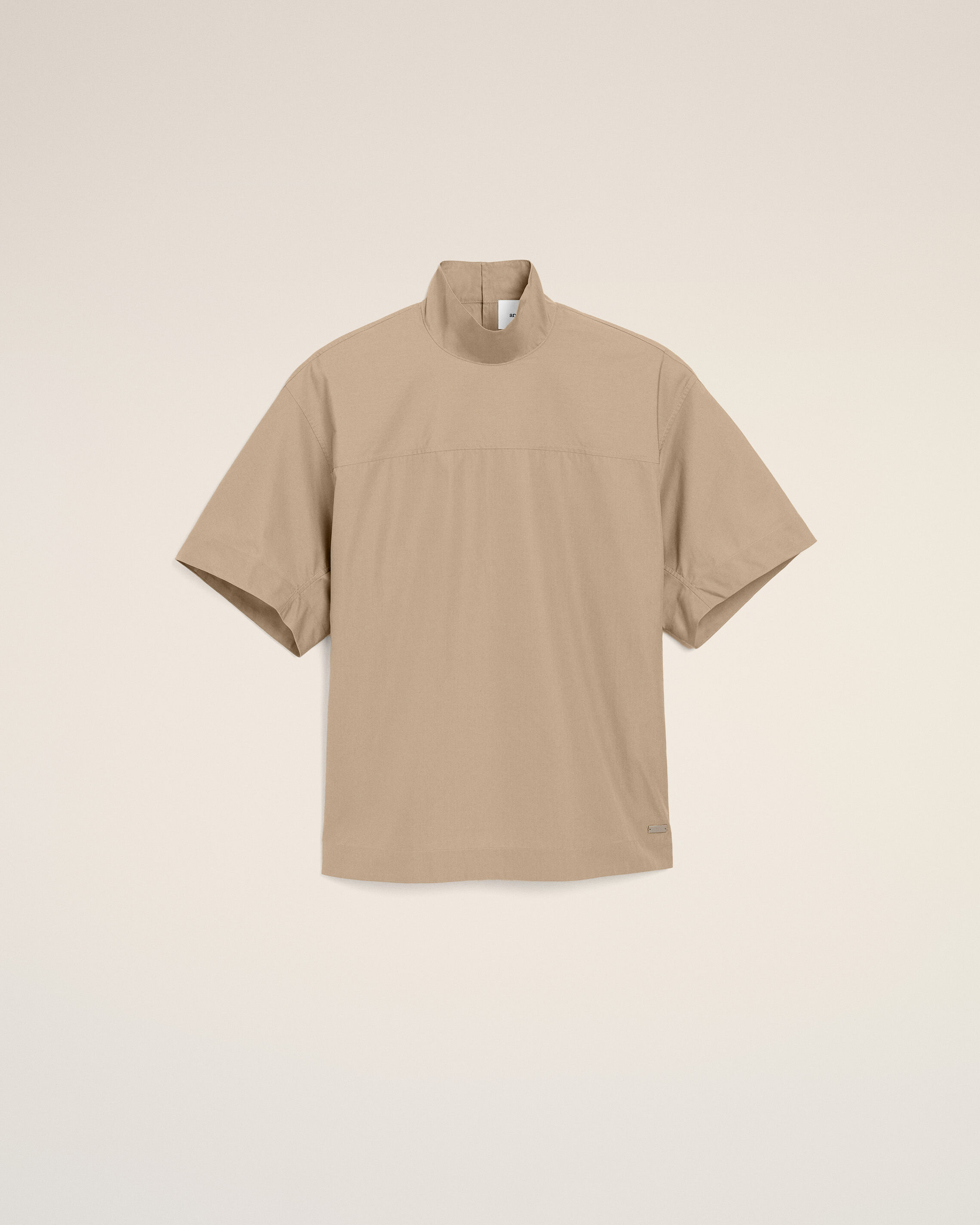 Ami Paris - Beige Cotton Stand Up Collar Buttoned Top Beige - 42 - For Size 42 Mainmaterial:cotton,Mainmaterial:cotton Women's