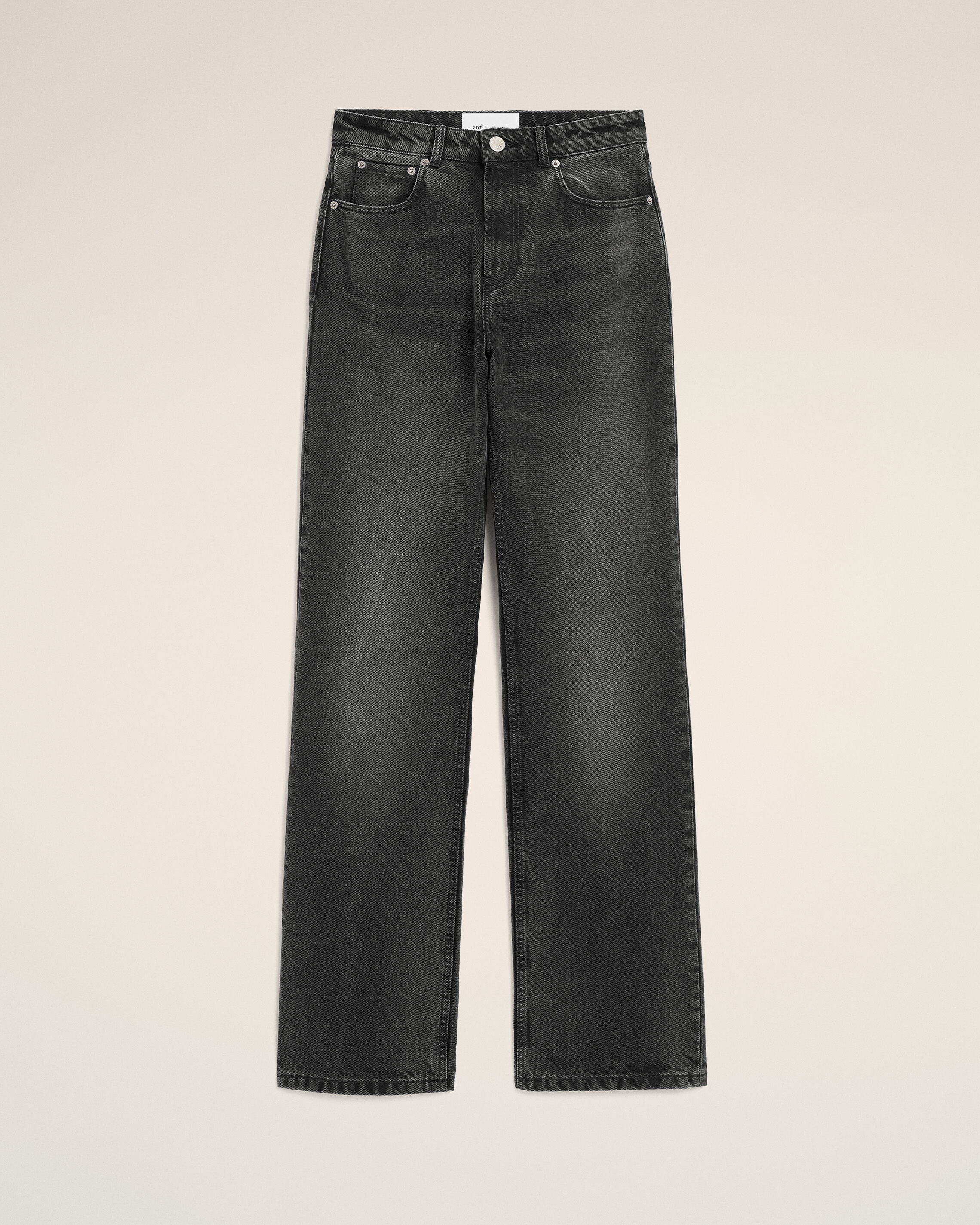 Ami Paris - Black Cotton Fit Jeans Grey - 30 - For Size 30 Mainmaterial:cotton Pocketlining:cotton,Mainmaterial:cotton Pocketlining:cotton Women's