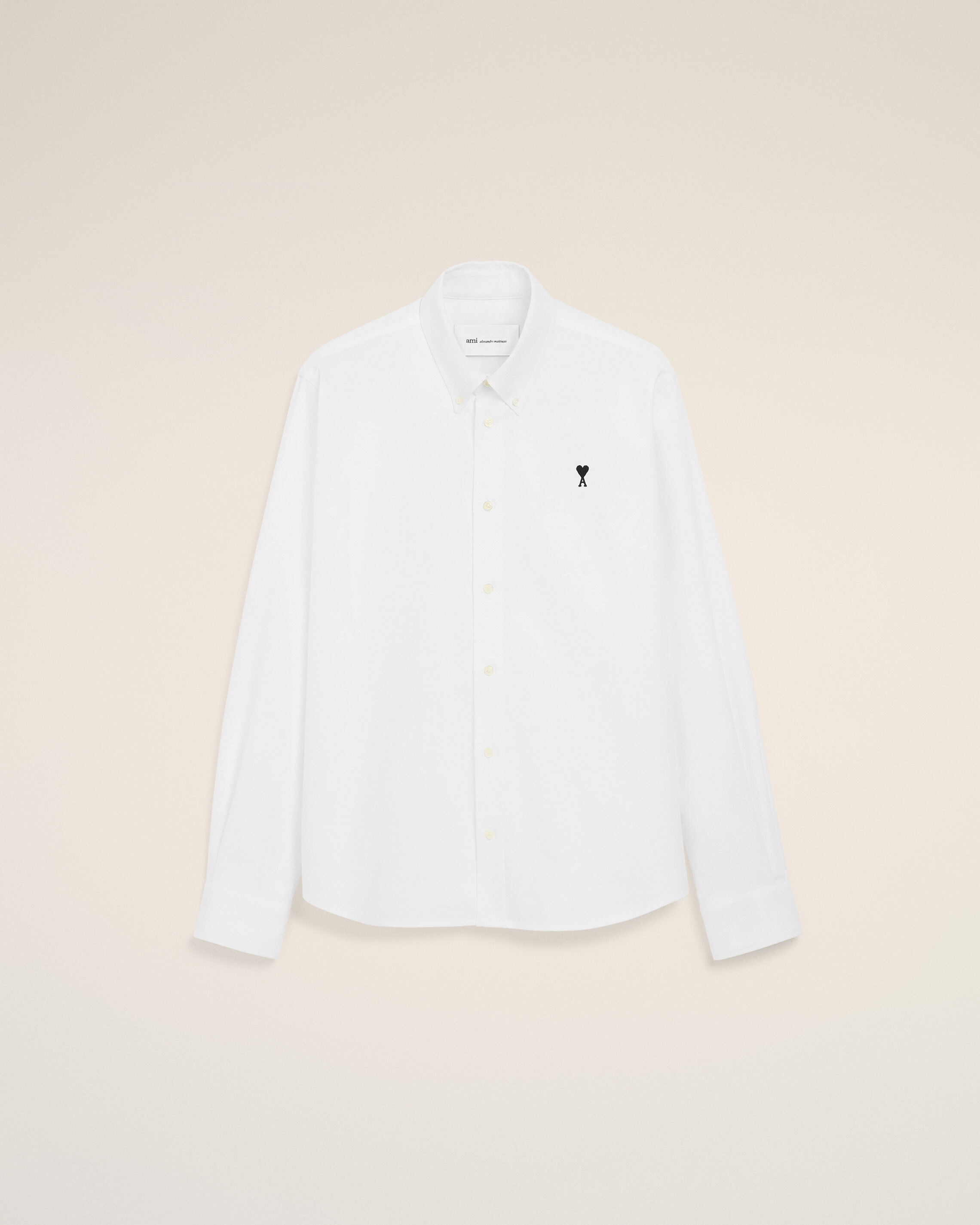 Ami Paris - White Cotton Ami De Coeur Oxford Shirt White - 38 - For Size 38 Mainmaterial:cotton,Mainmaterial:cotton Men's