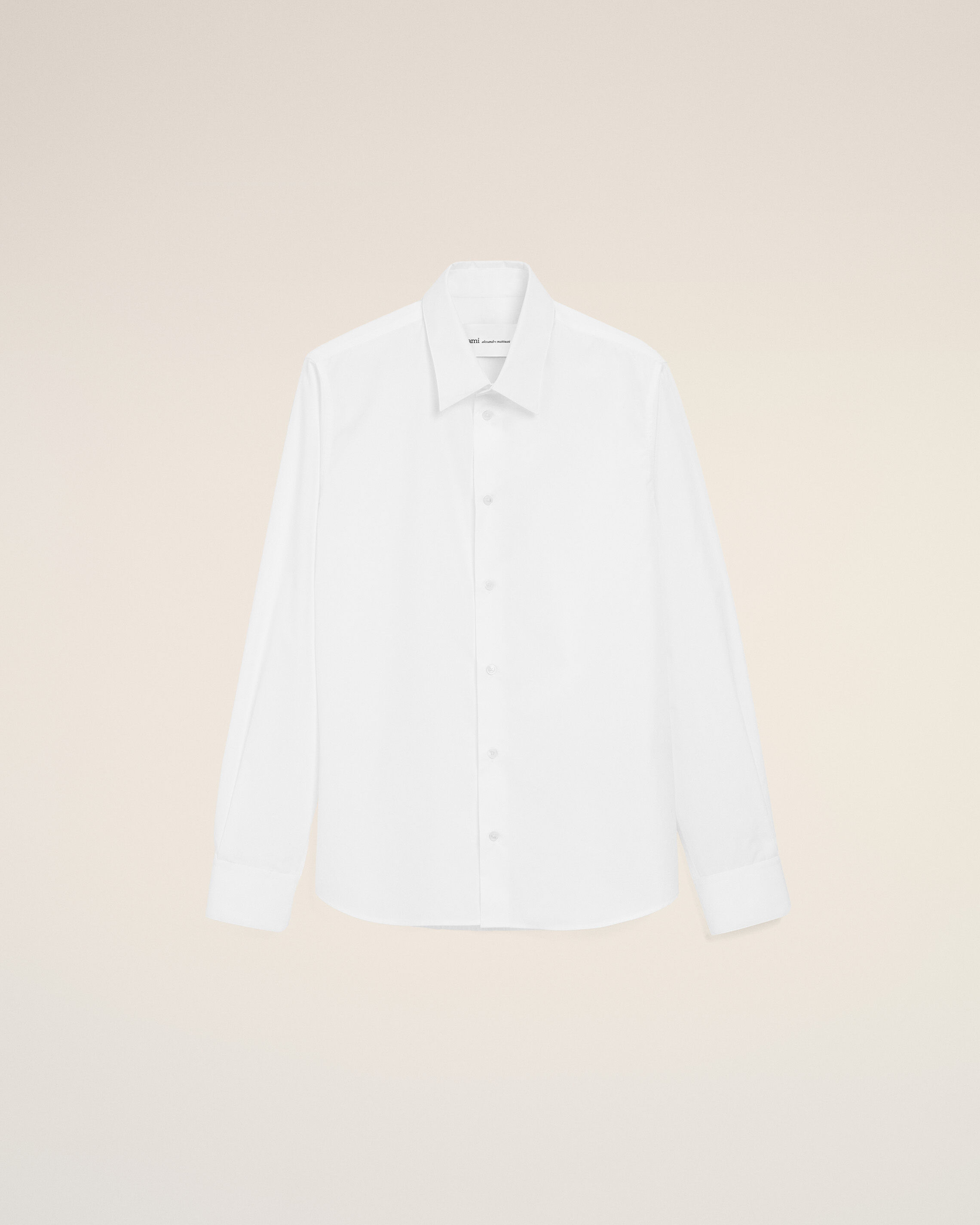 Ami Paris - White Cotton Shirt With Ami De Coeur White - 41 - For Size 41 Mainmaterial:cotton,Mainmaterial:cotton Men's