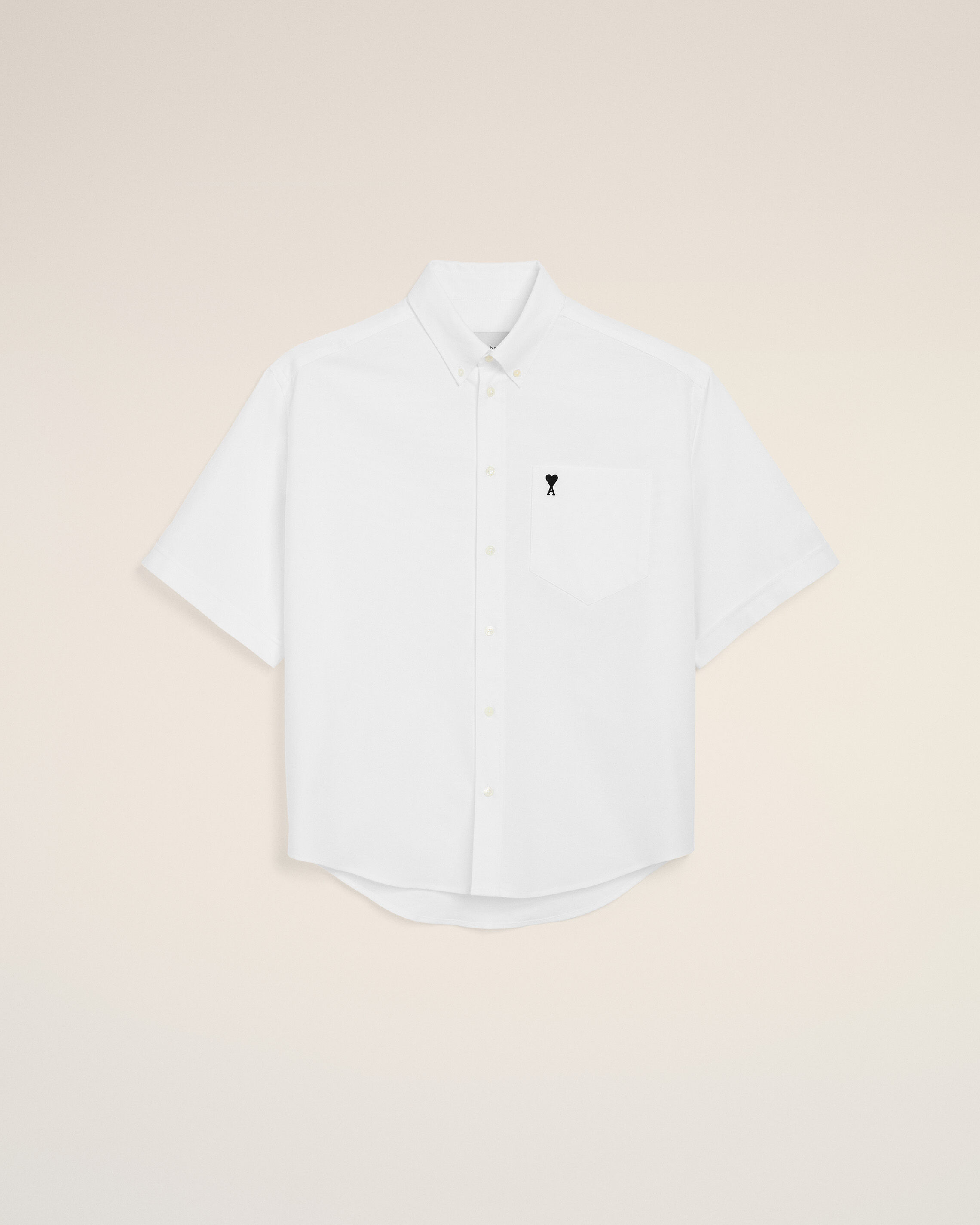 Ami Paris - White Cotton Boxy Embroidered Ami De Coeur White - 38 - For Size 38 Mainmaterial:cotton,Mainmaterial:cotton Men's