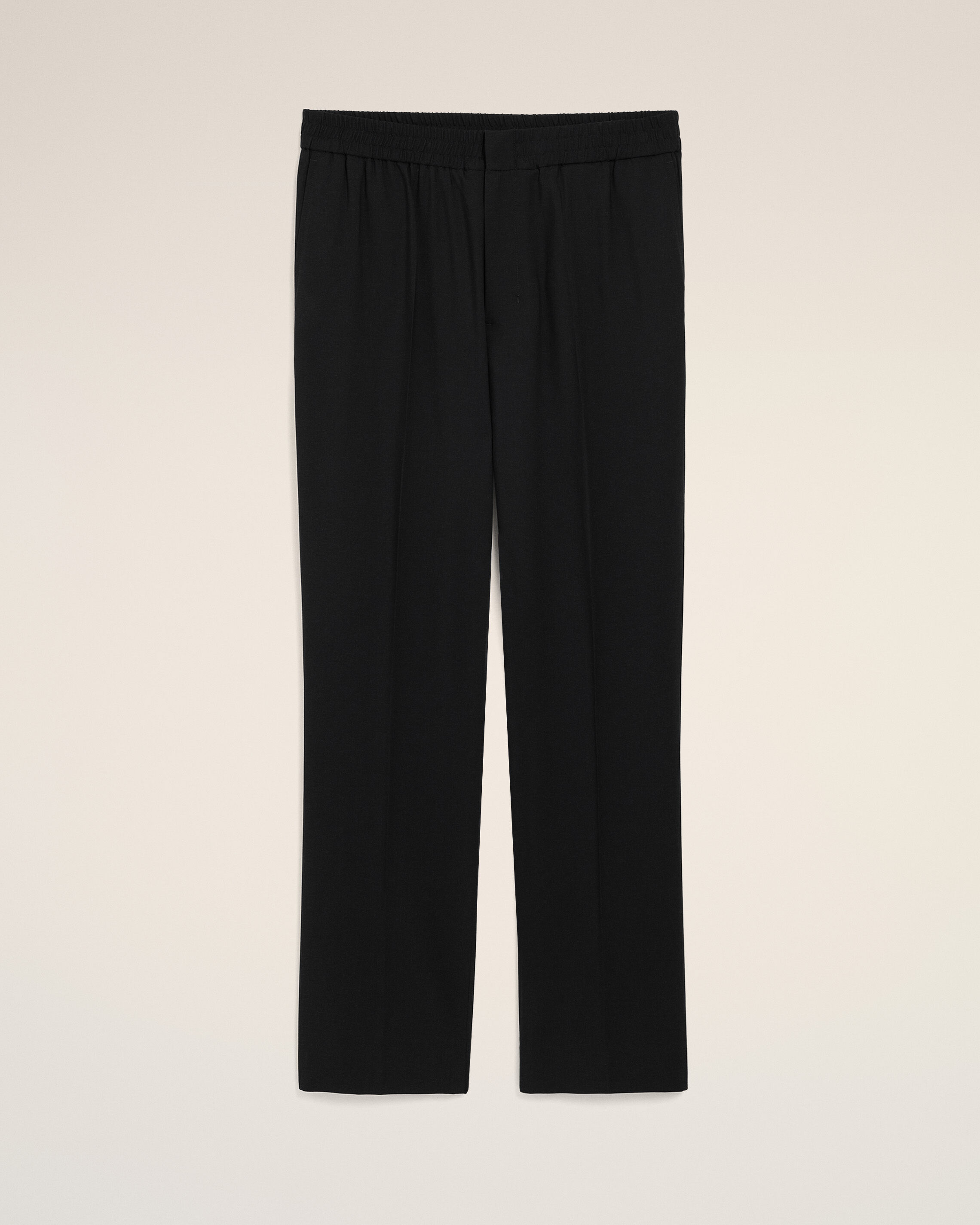 Ami Paris - Black Wool Elasticated Waist Trousers Black - For Extra Small Mainmaterial:new Wool Pocketlining:polyester/Cotton,Mainmaterial:new Wool Pocketlining:polyester/Cotton Men's