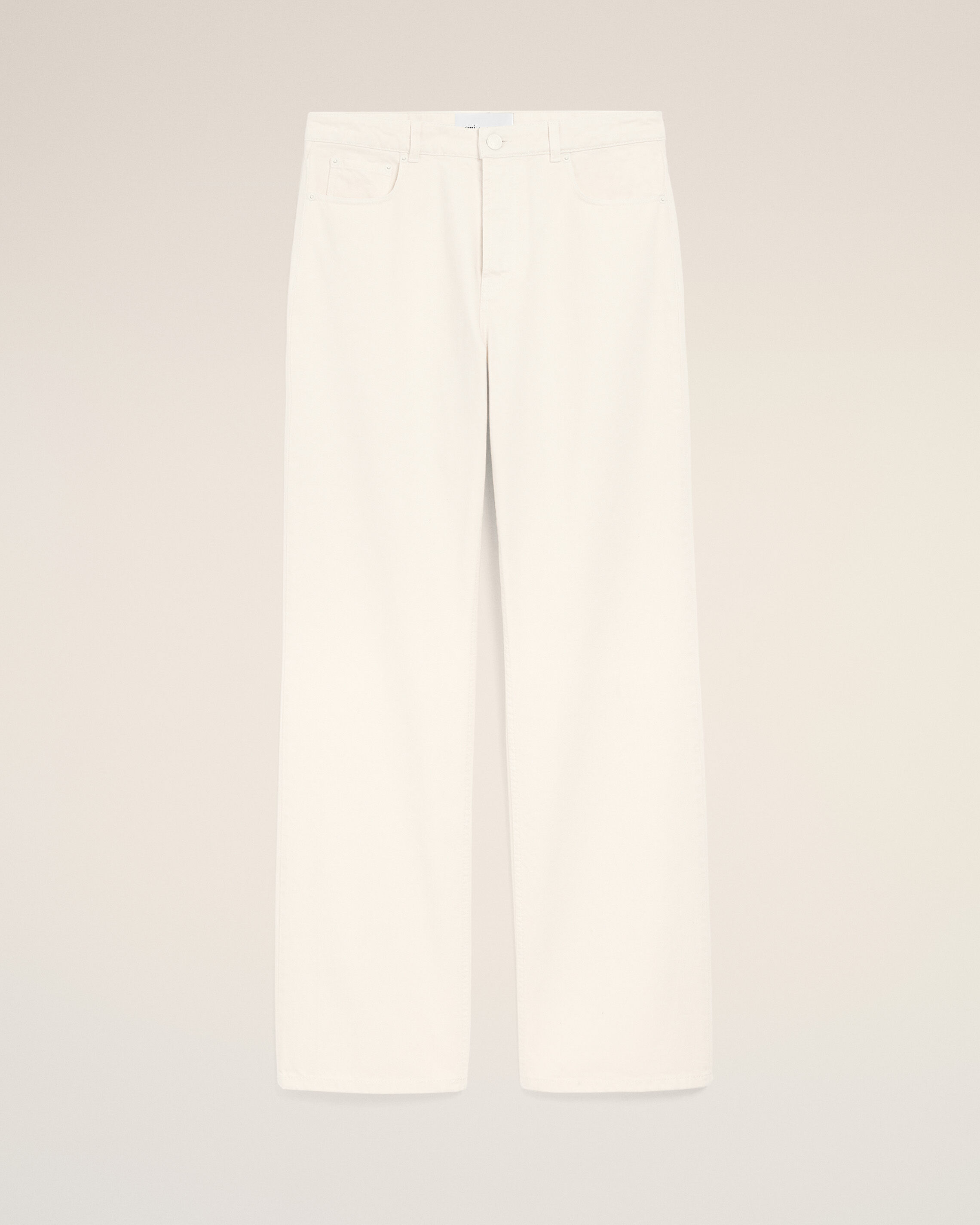 Ami Paris - White Cotton Fit Jeans White - 30 - For Size 30 Pocketlining:polyester/Cotton Mainmaterial:cotton,Pocketlining:polyester/Cotton Mainmaterial:cotton Men's