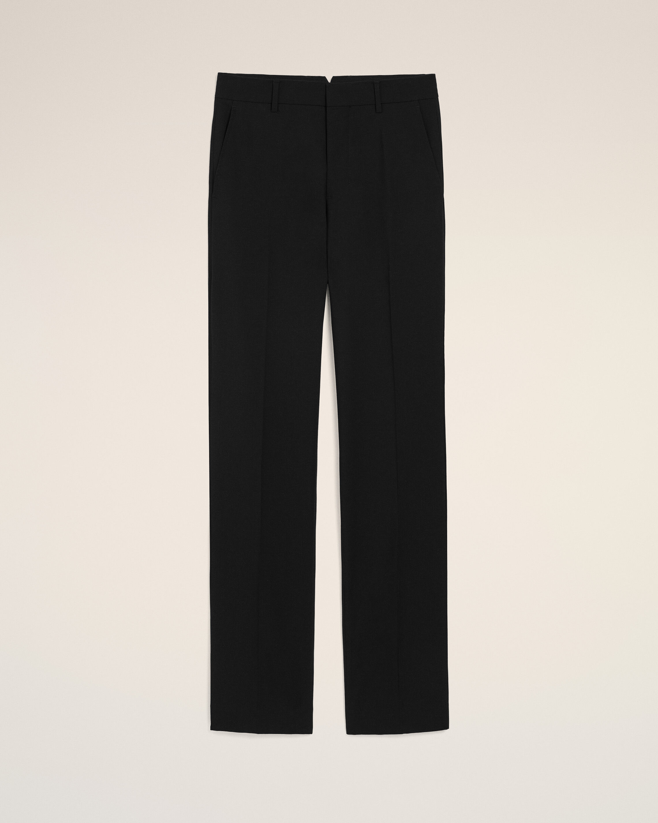 Ami Paris - Black Wool Straight Trousers Black - 42 - For Size 42 Mainmaterial:new Wool Mainlining:polyester Pocketlining:polyester/Cotton,Mainmaterial:new Wool Mainlining:polyester Pocketlining:polyester/Cotton Men's