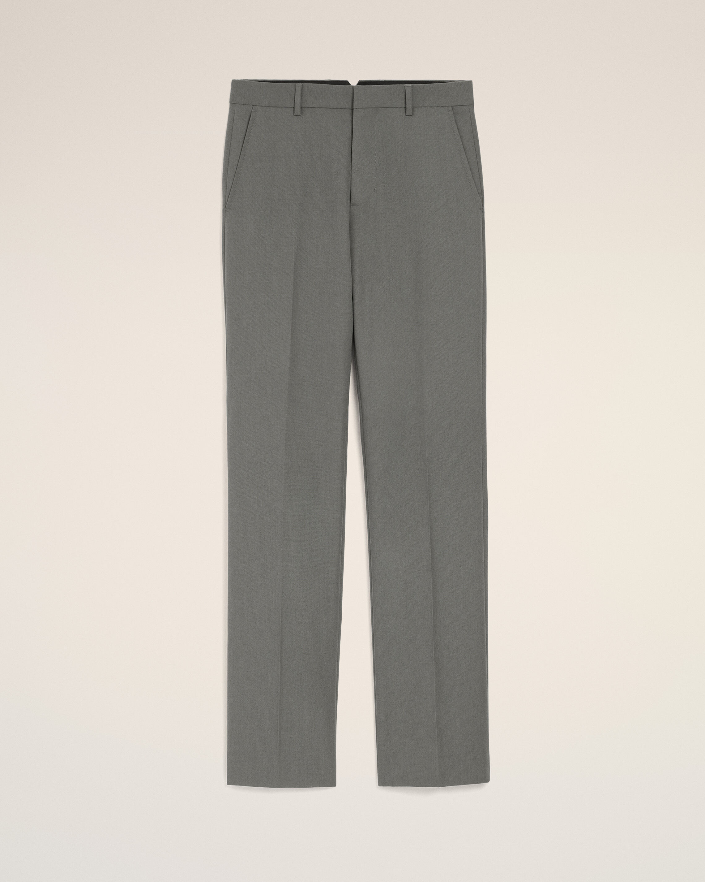 Ami Paris - Grey Wool Straight Trousers Grey - 42 - For Size 42 Mainmaterial:new Wool Mainlining:polyester Pocketlining:polyester/Cotton,Mainmaterial:new Wool Mainlining:polyester Pocketlining:polyester/Cotton Men's