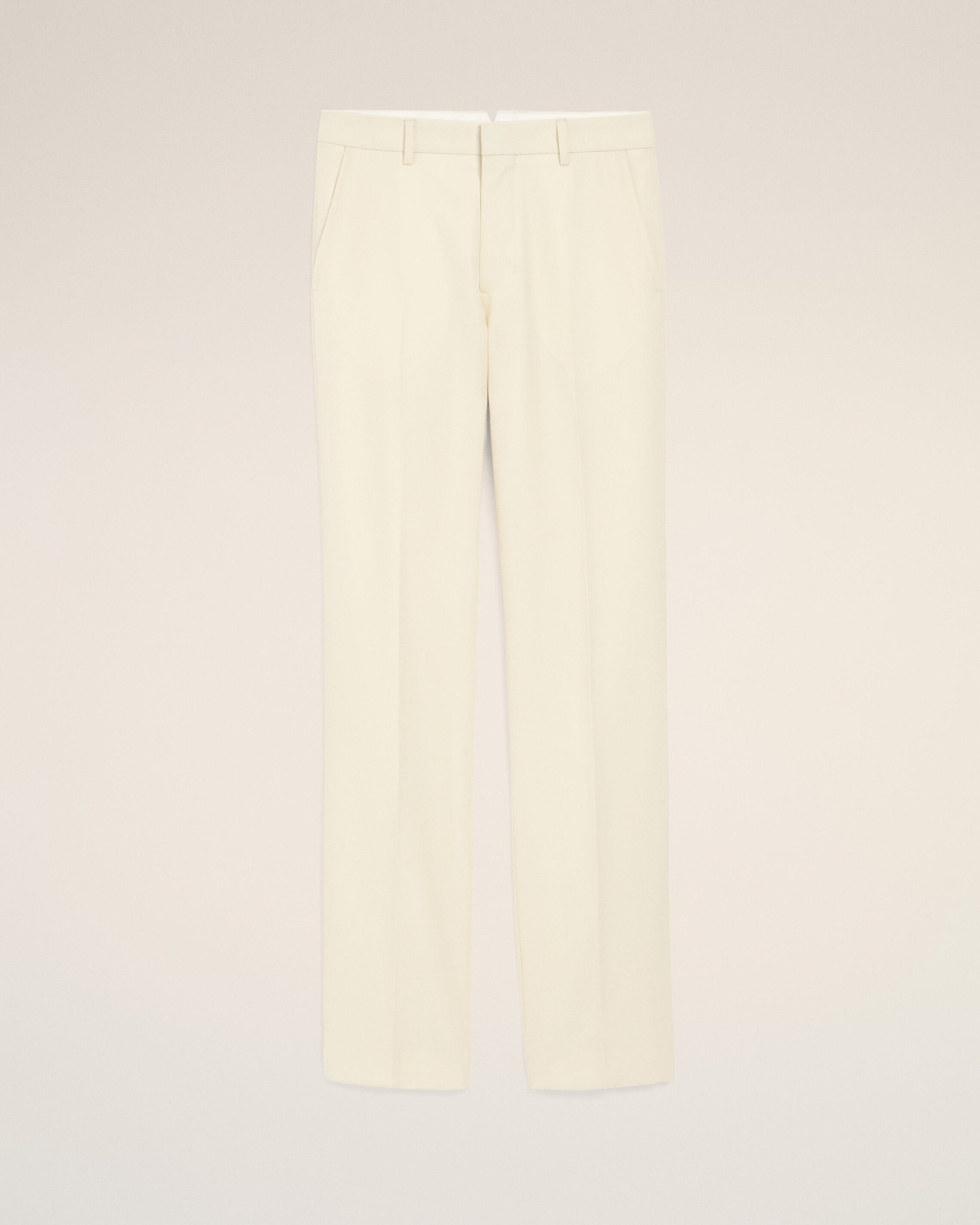 Ami Paris - White Wool Straight Trousers White - 42 - For Size 42 Mainmaterial:new Wool Mainlining:polyester Pocketlining:polyester/Cotton,Mainmaterial:new Wool Mainlining:polyester Pocketlining:polyester/Cotton Men's