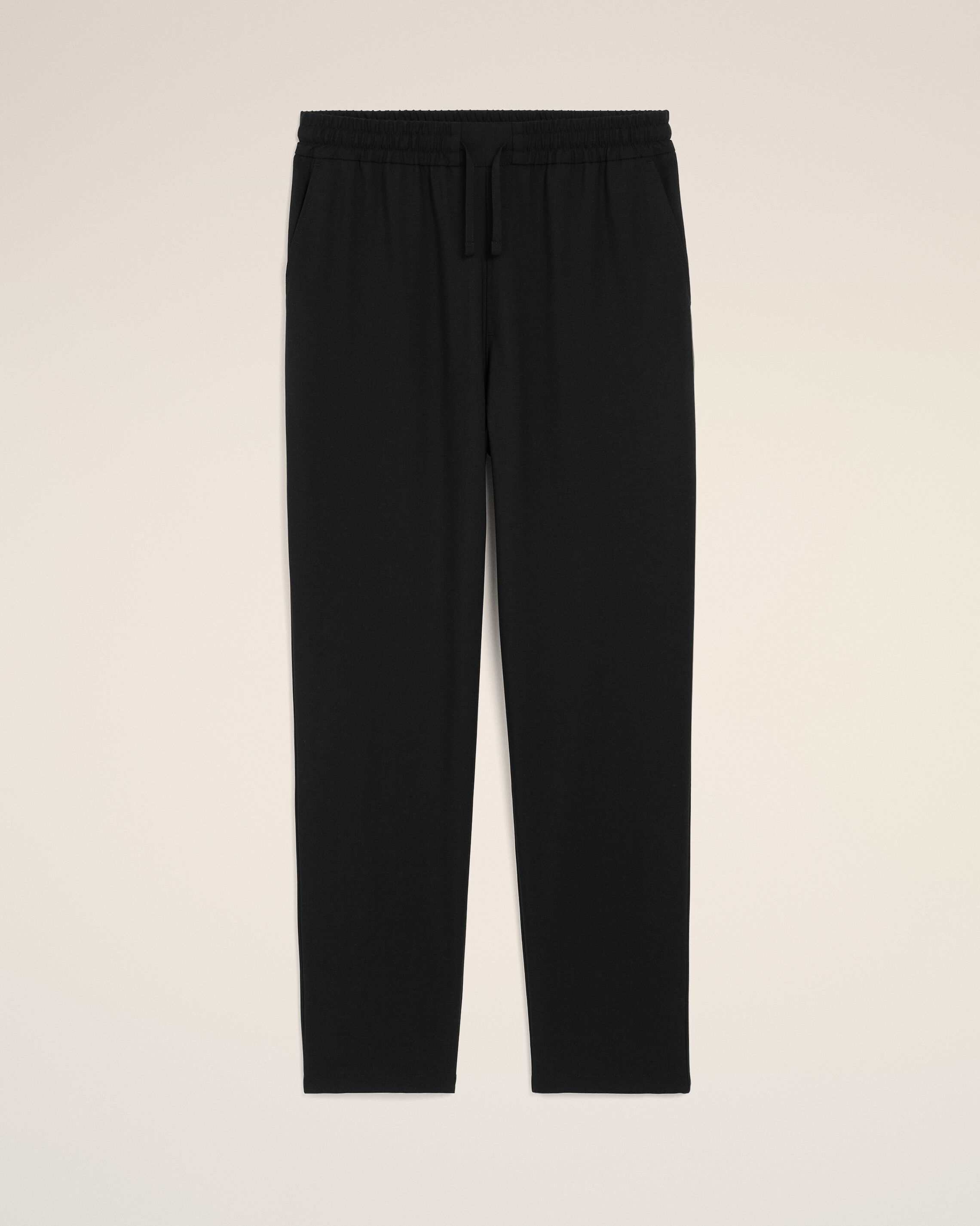 Ami Paris - Black New Wool Elasticated Waist Trousers Black - For Extra Large Mainmaterial:new Wool,Mainmaterial:new Wool Men's