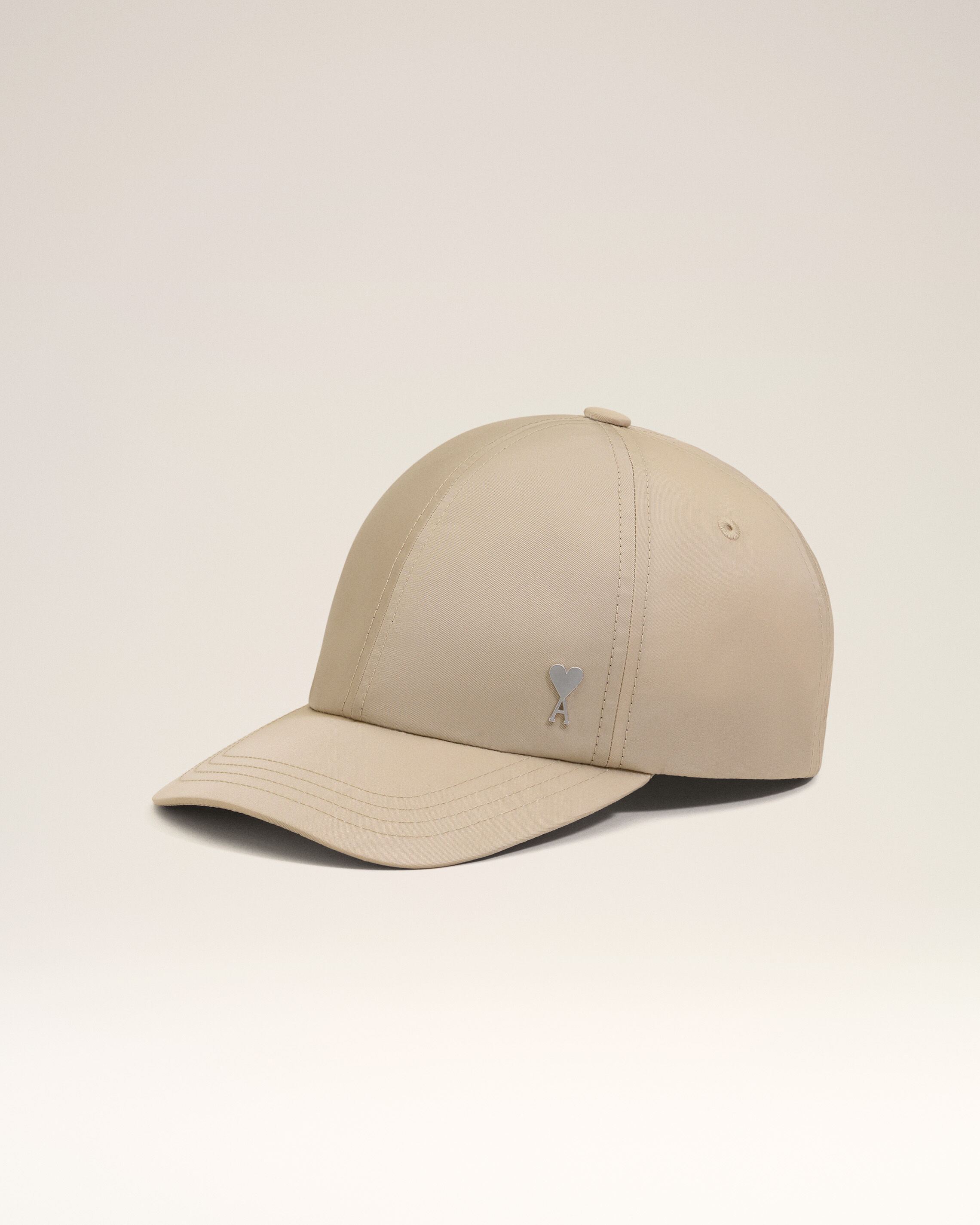 Ami Paris - Beige Nylon Ami De Coeur Stud Cap Beige - Os - Small Mainmaterial:polyamide Frontlining:cotton,Mainmaterial:polyamide Frontlining:cotton Unisex