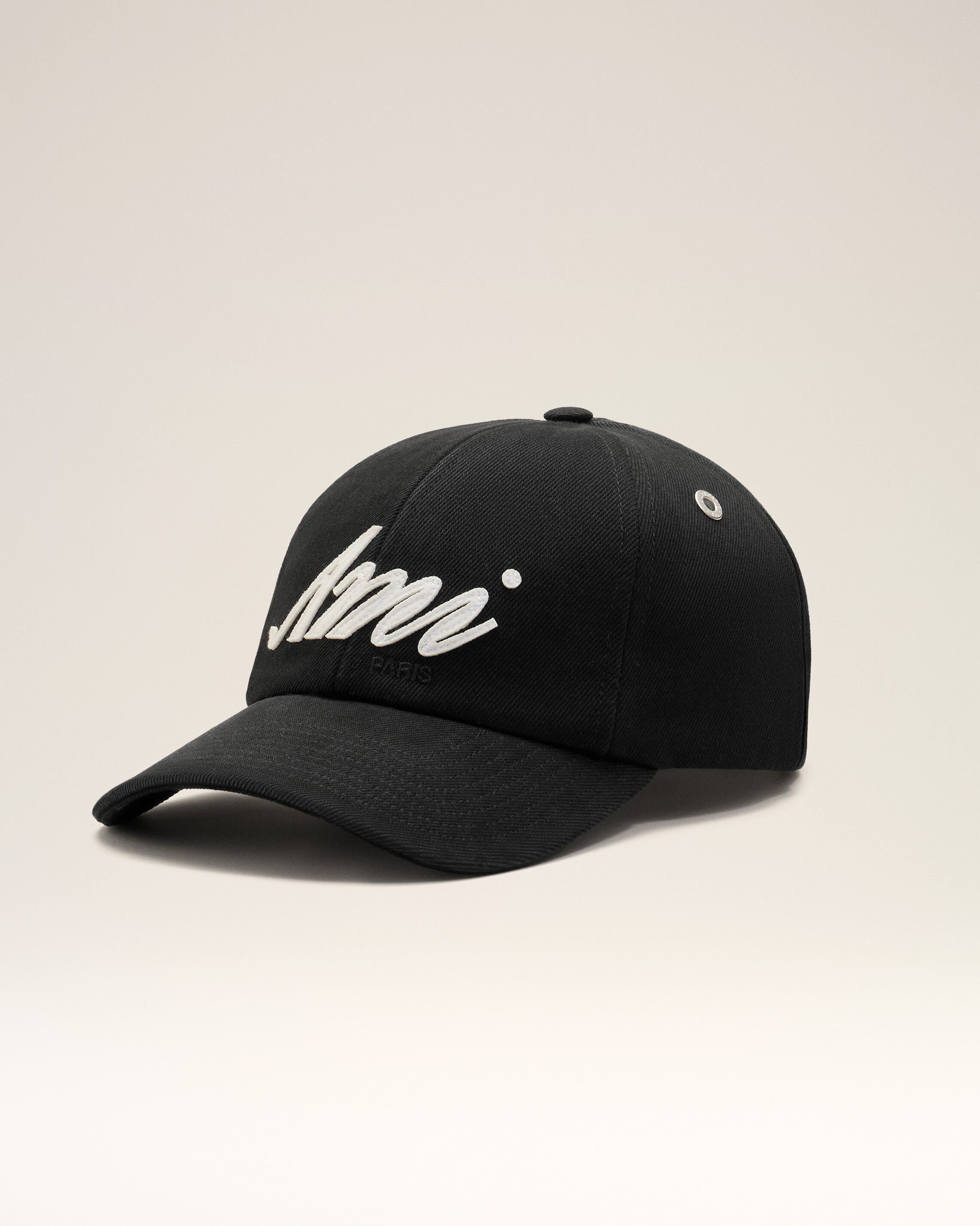 Ami Paris - Black Cotton Ami Felt Patch Cap Black - Os - Small Mainmaterial:cotton Frontlining:viscose,Mainmaterial:cotton Frontlining:viscose Unisex