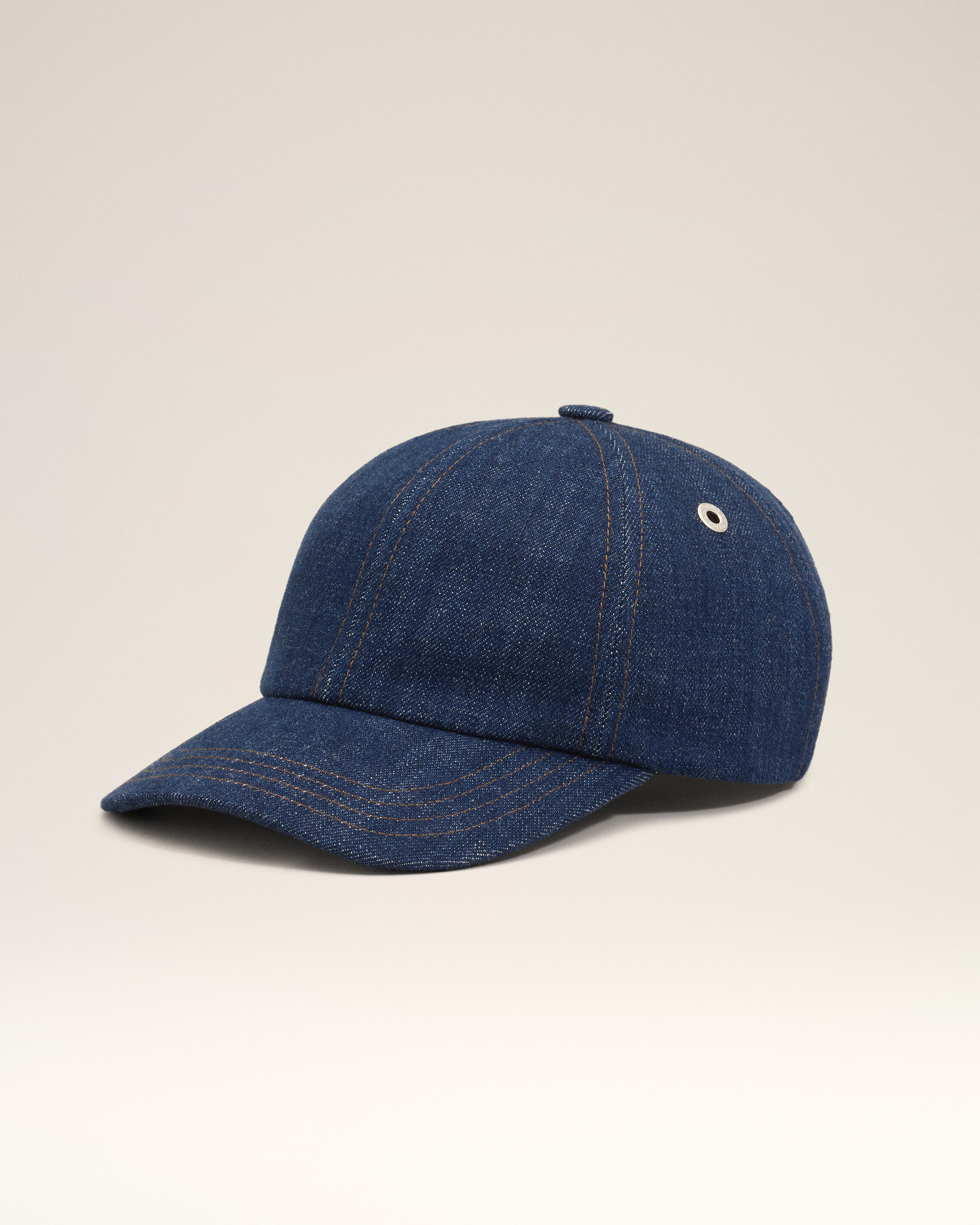 Ami Paris - Blue Denim Ami Paris Side Patch Cap Blue - Os - Small Mainmaterial:cotton,Mainmaterial:cotton Unisex