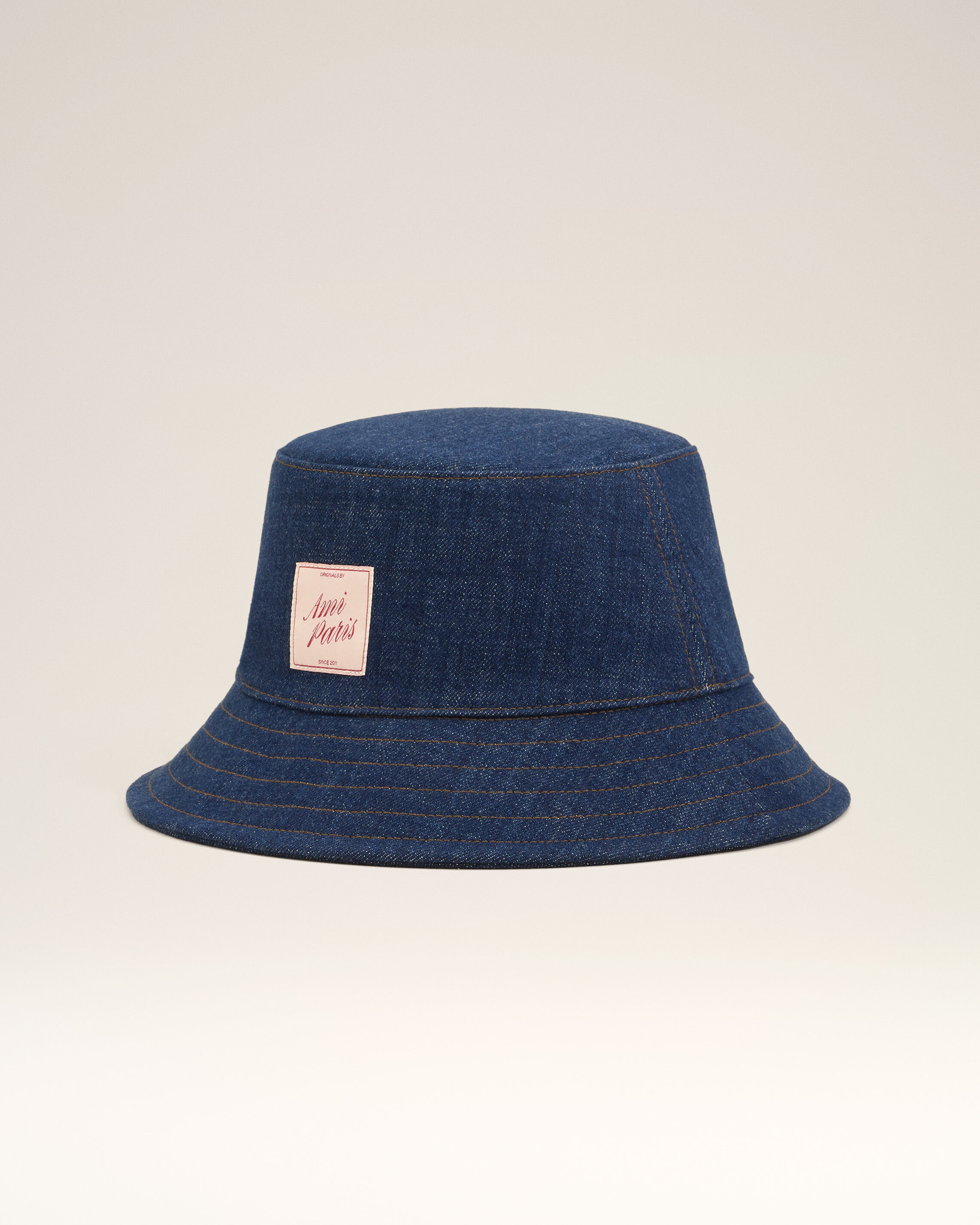 Ami Paris - Blue Denim Cotton Ami Paris Heritage Patch Hat Blue - 56 - Size 56 Mainmaterial:cotton Mainlining:cotton,Mainmaterial:cotton Mainlining:cotton Unisex