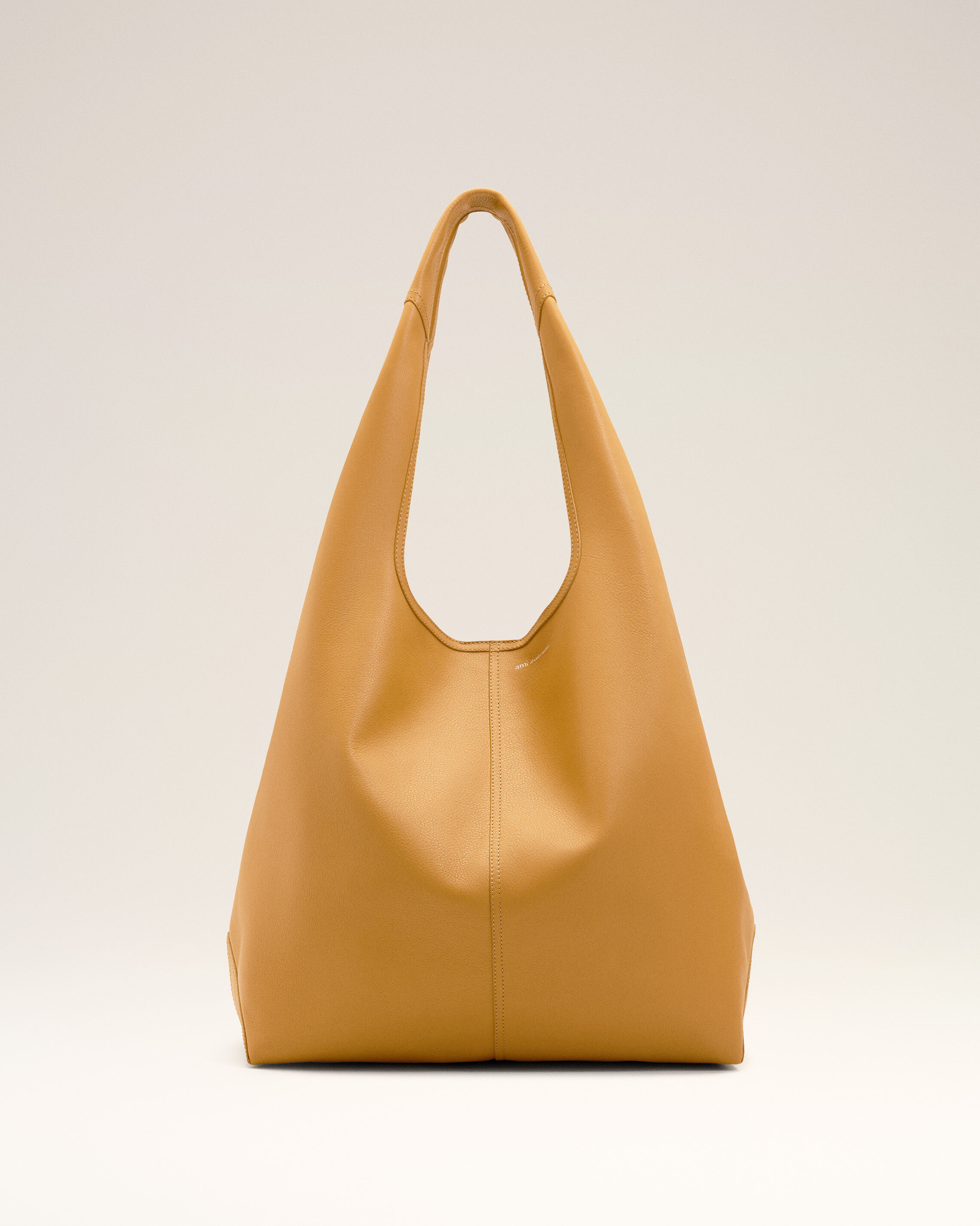 Ami Paris - Yellow Soft Leather Etienne Hobo Bag Yellow - Os - Small Leather,Leather Unisex