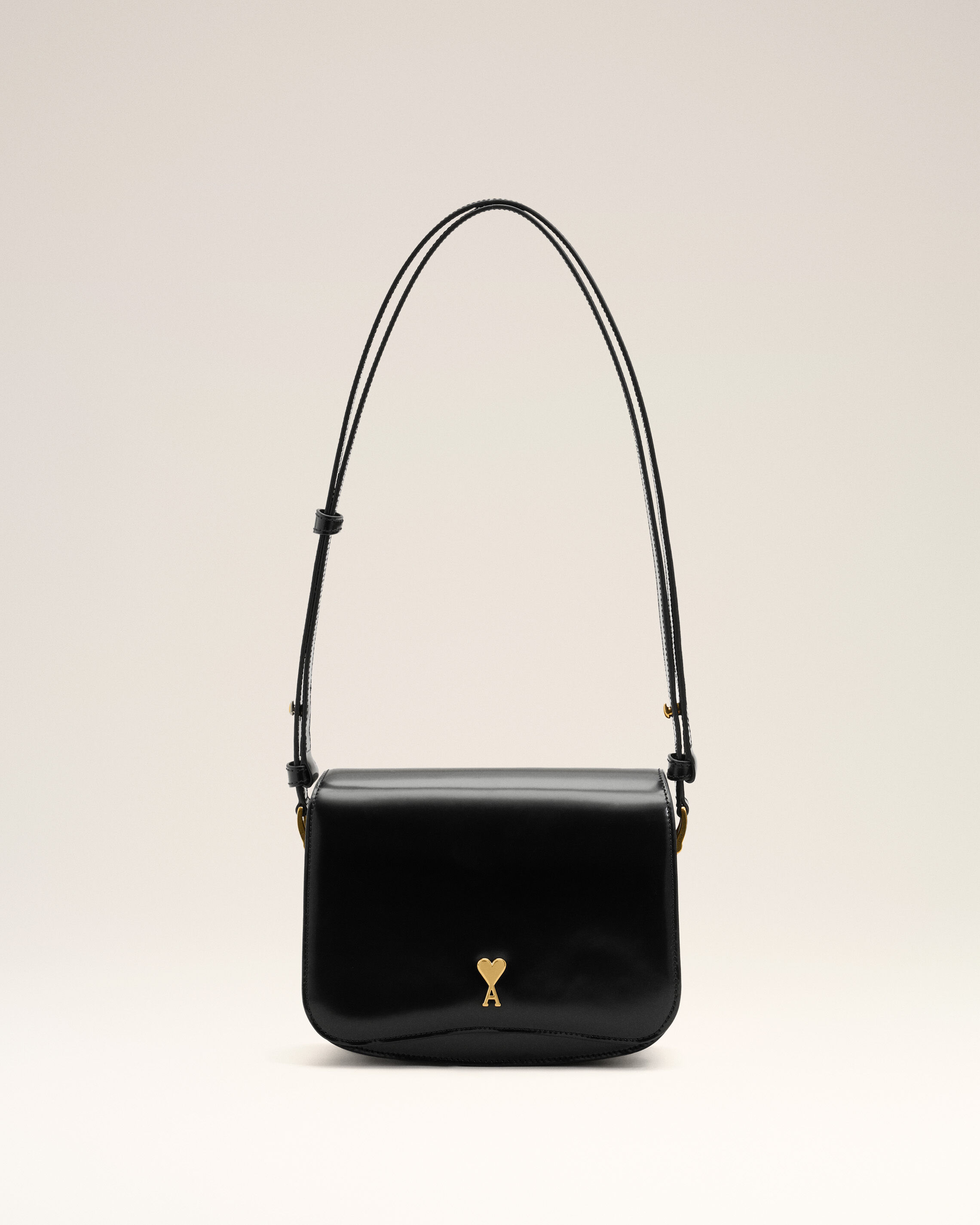 Ami Paris Unisex - Black Cow Leather Paris Paris Bag Black - Os