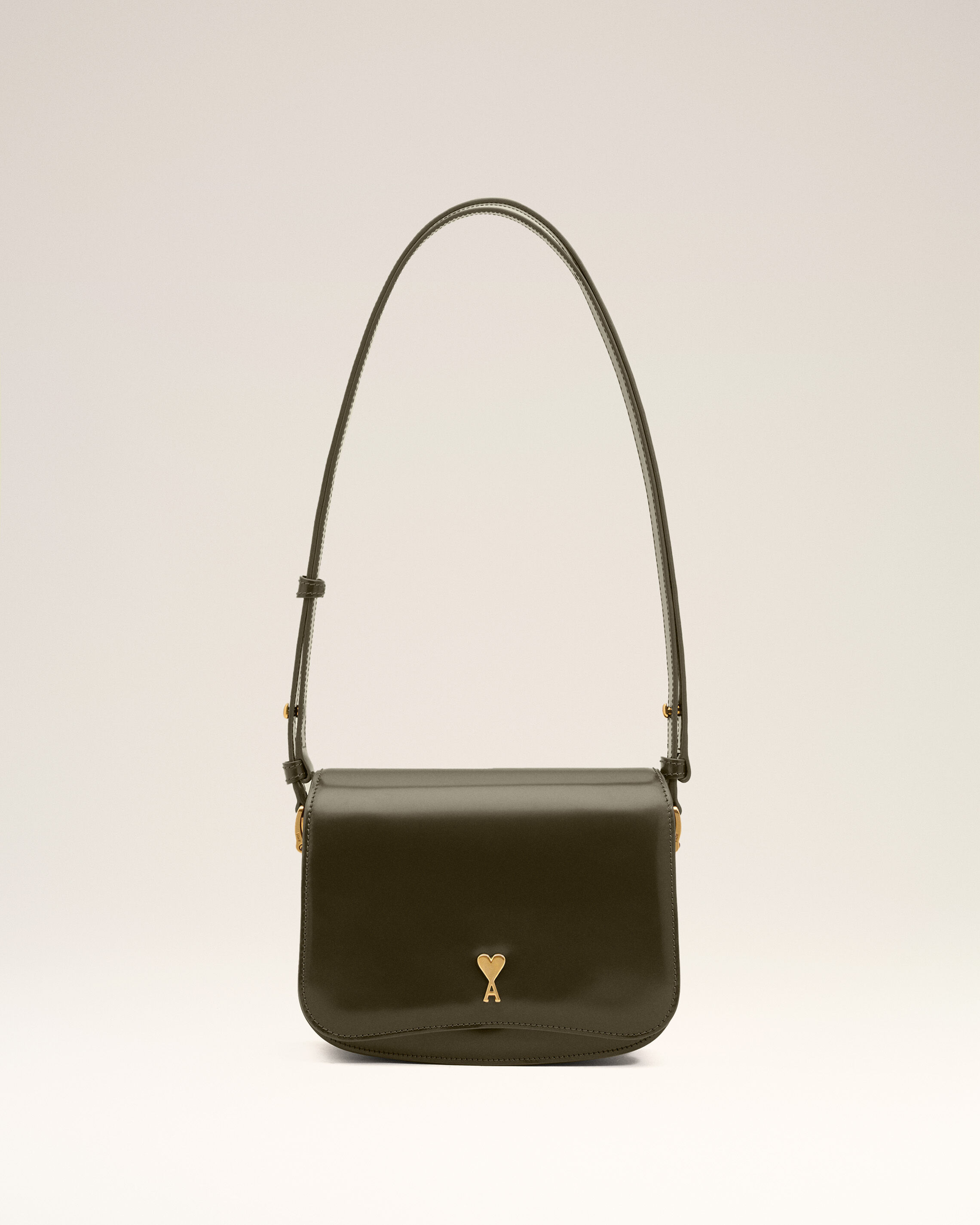 Ami Paris Unisex - Green Cow Leather Paris Paris Bag Green - Os