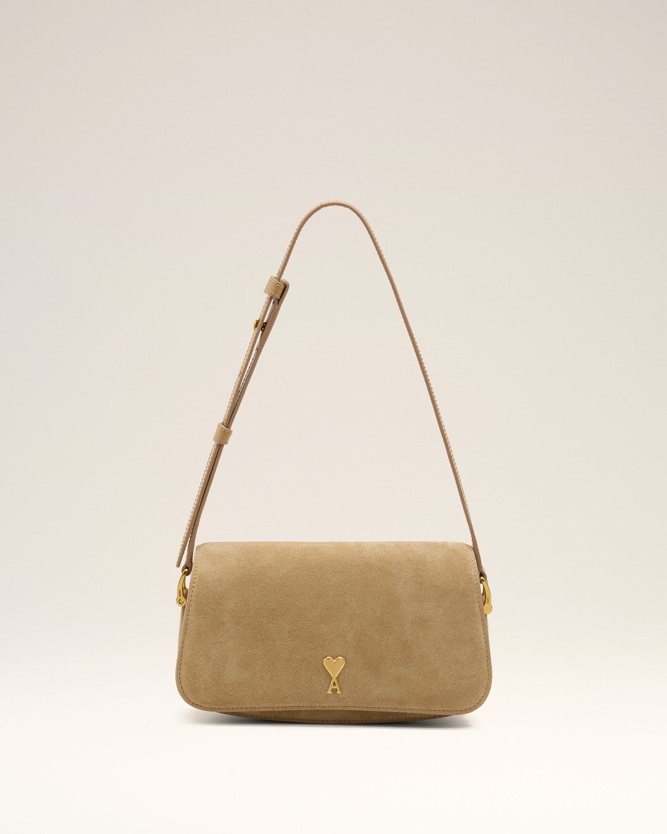 Ami Alexandre Mattiussi Ami Paris Women Suede Shoulder Bag With Logo On The Front In Multi