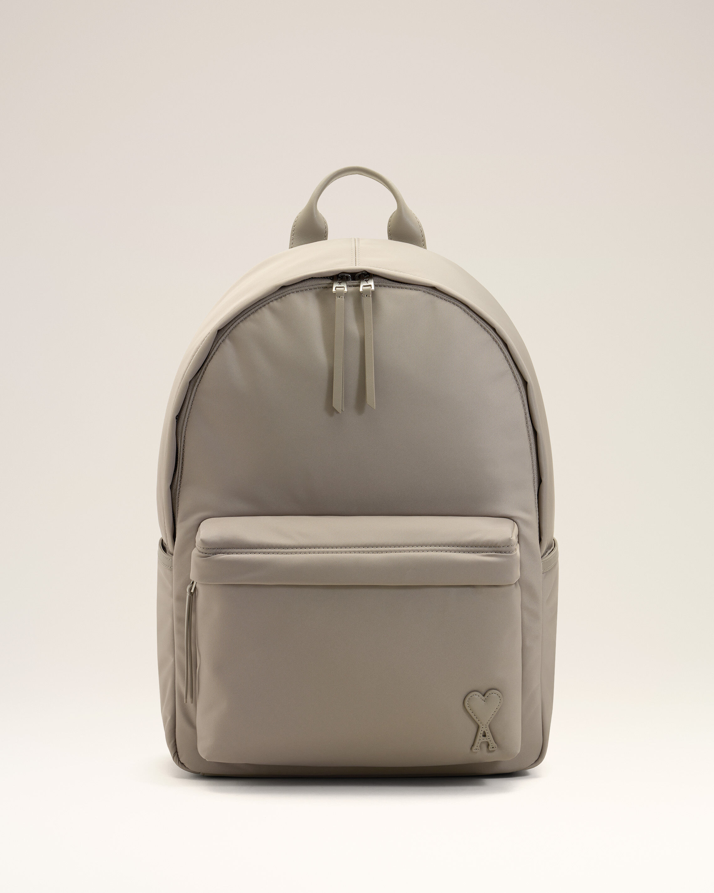 Ami Paris - Grey Nylon Marcel Backpack Grey - Os - Small Leather,Leather Unisex