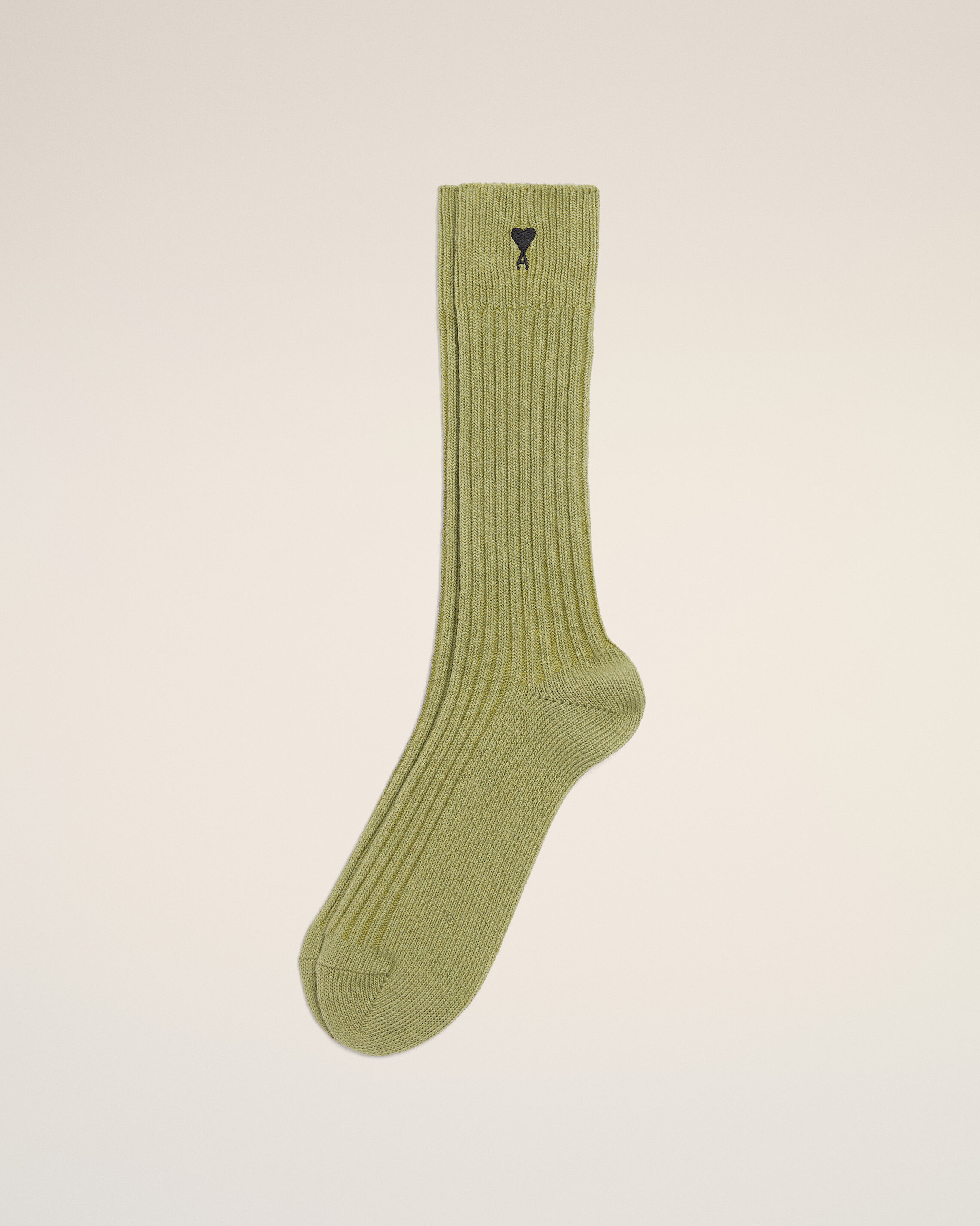 Ami Paris - Green Cotton Ami De Coeur Socks Green - 35-38 - Size 35 Mainmaterial:cotton/Polyamide/Elastane,Mainmaterial:cotton/Polyamide/Elastane Unisex