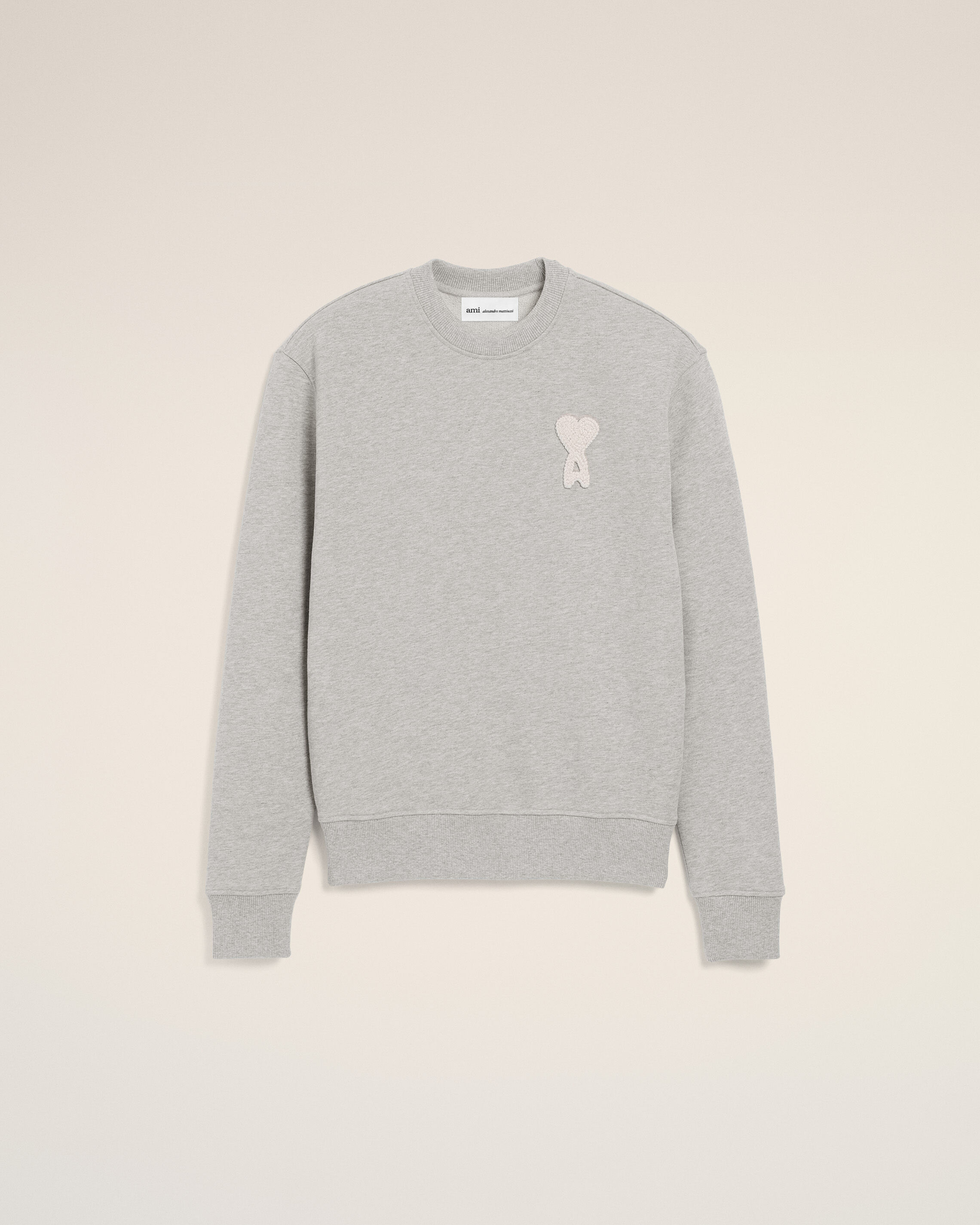 Ami Paris Unisex - Grey Cotton Knitted Ami De Coeur Sweatshirt Grey - Xxs