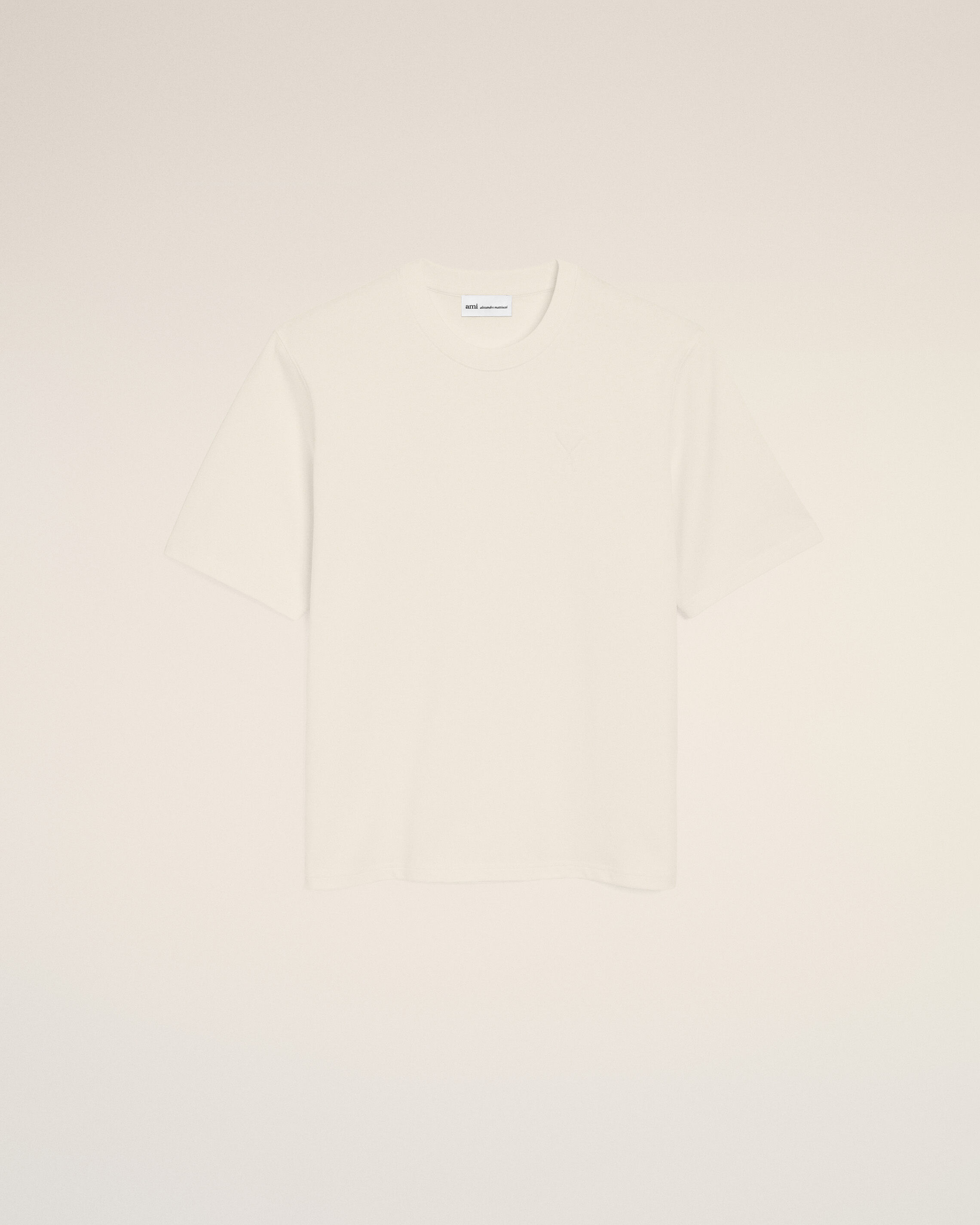 Ami Paris Unisex - White Cotton Ami De Coeur Embossed T-Shirt White - Xxxl