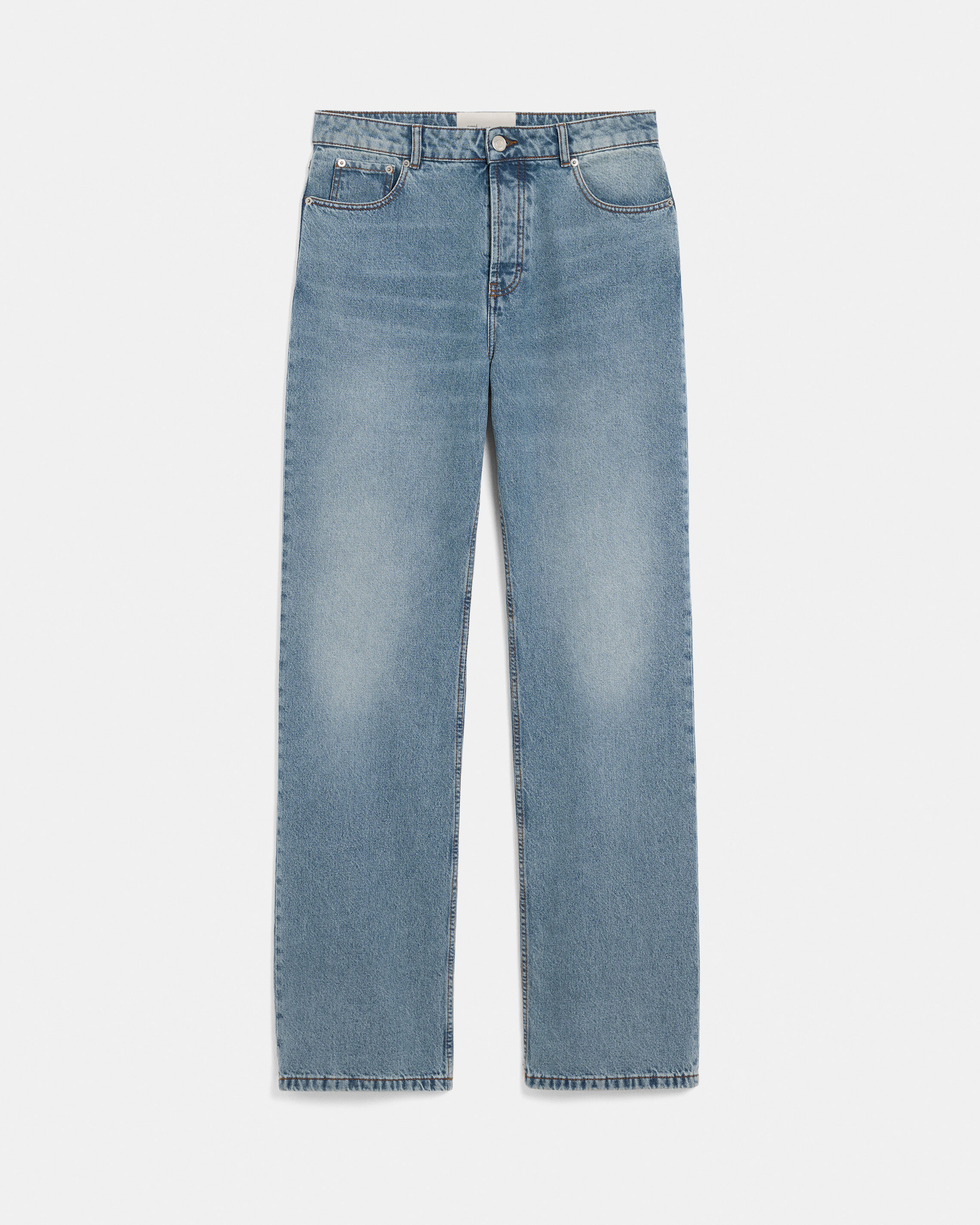 Ami Paris Uomo Blu - Jeans A Gamba Larga Con Patch Logo - Jeans - W32 - Immagine 4